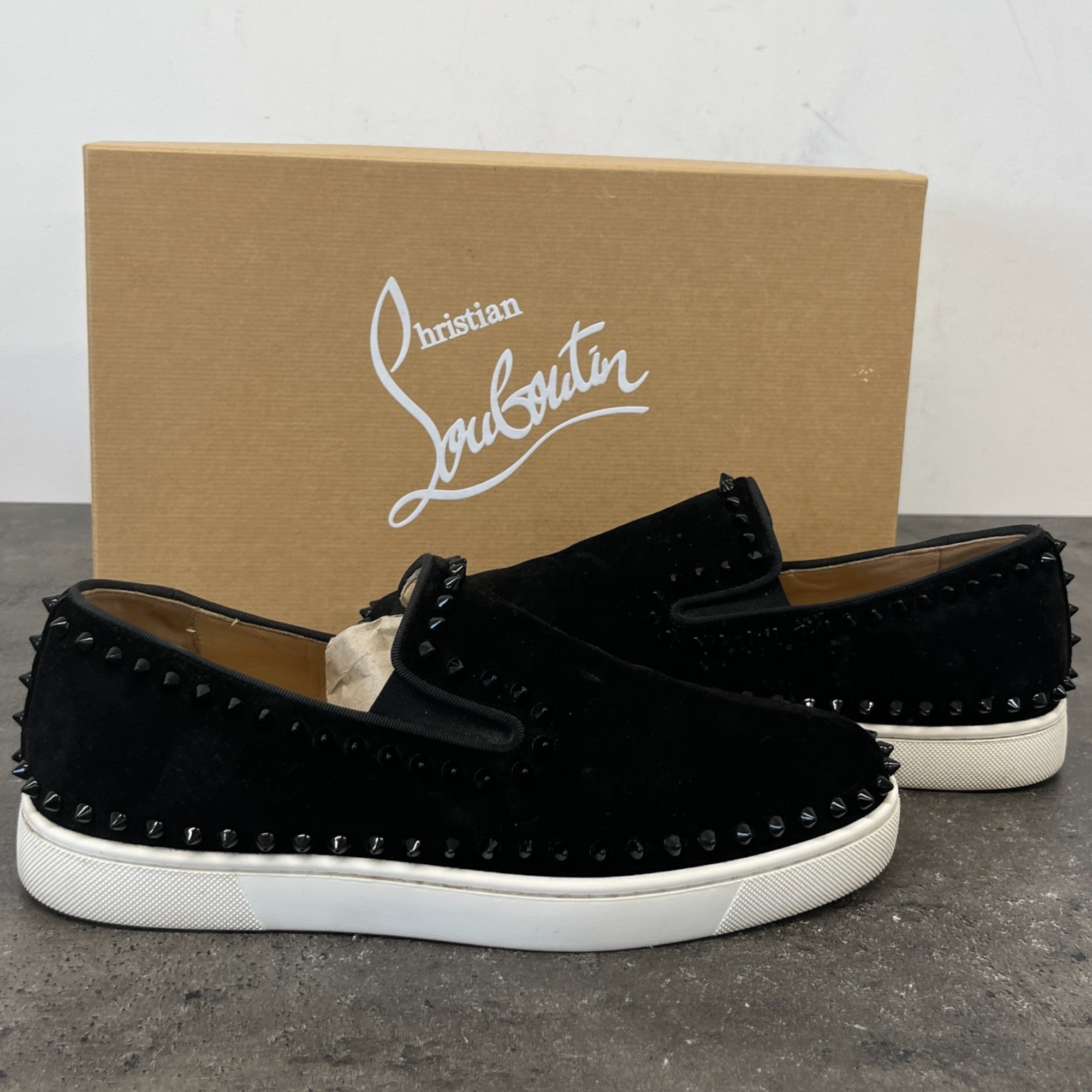 Men's Pik Boat Loafers Black Size EU 40.5 / UK 6.5