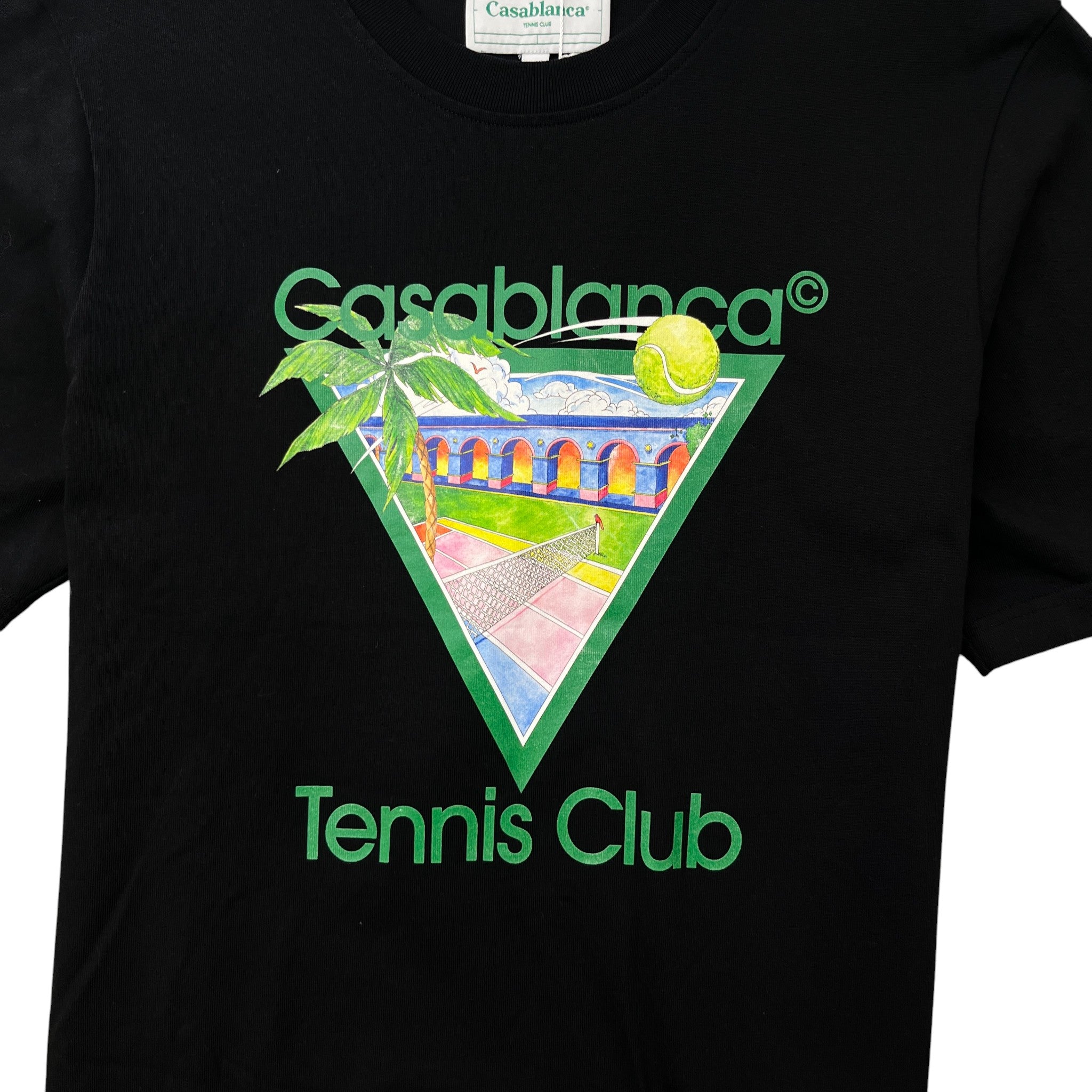 Men's Tennis Club Logo T-Shirt Black Size L