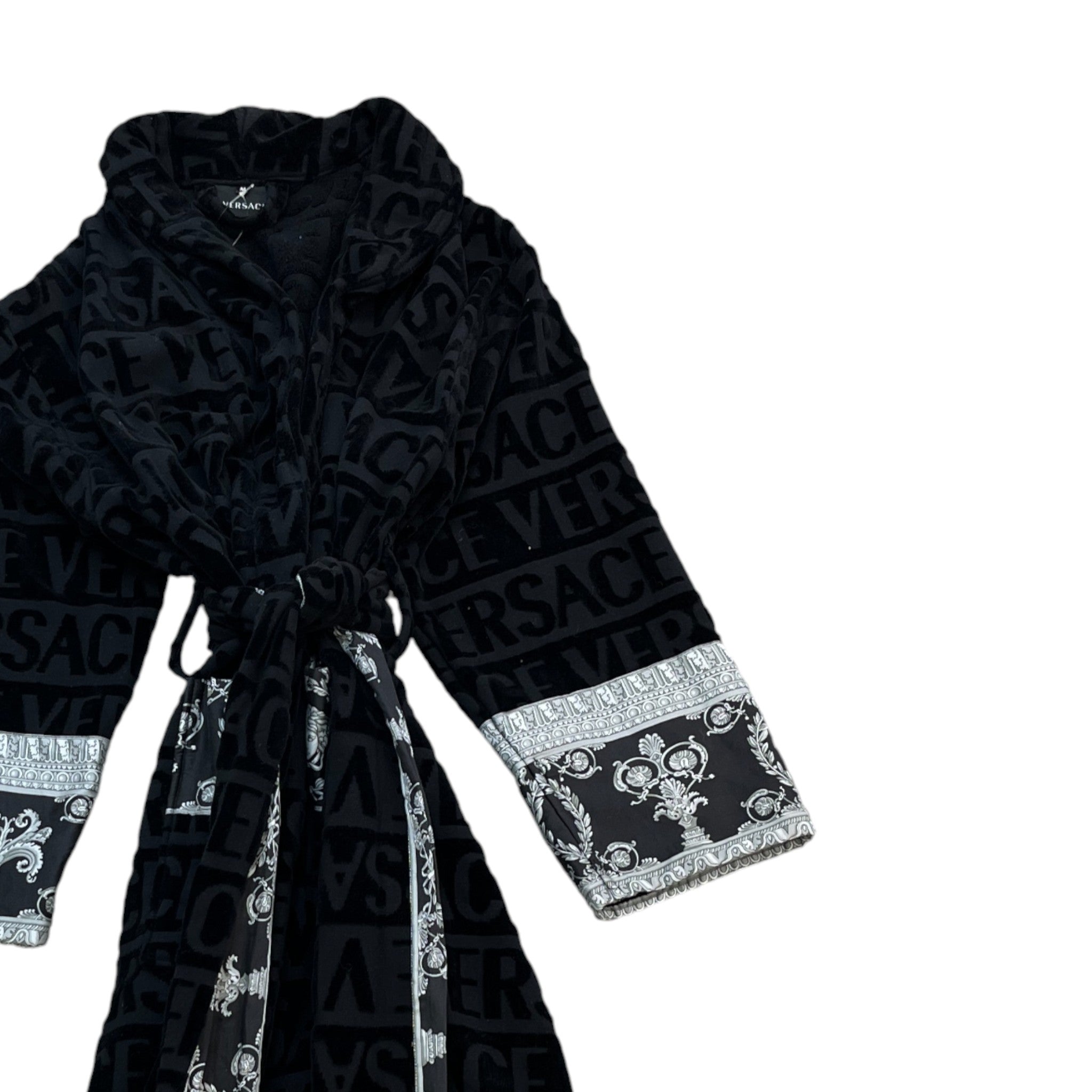 Men's I ♡ Baroque Bath Robe Black Size M