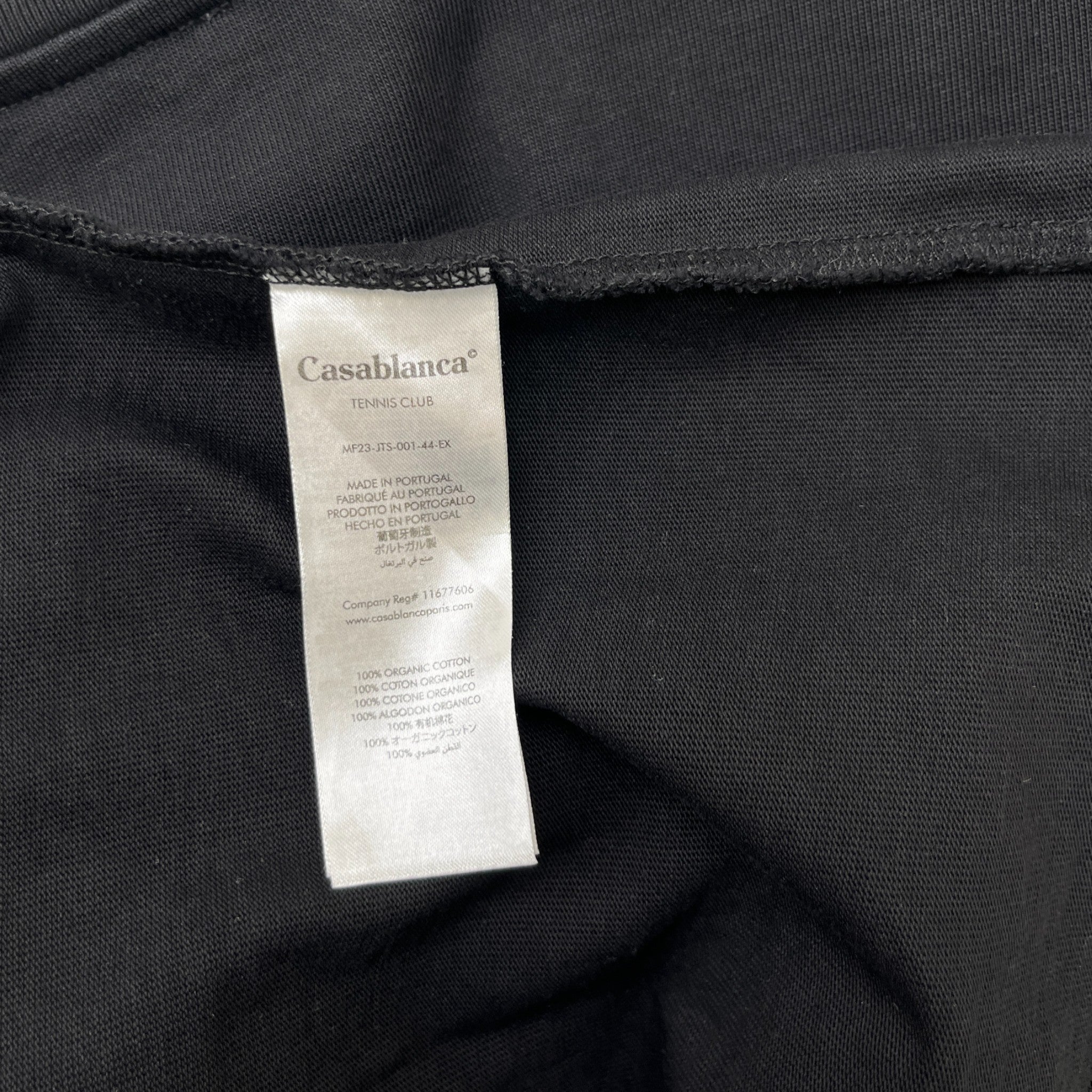 Men's Tennis Club Logo T-Shirt Black Size L