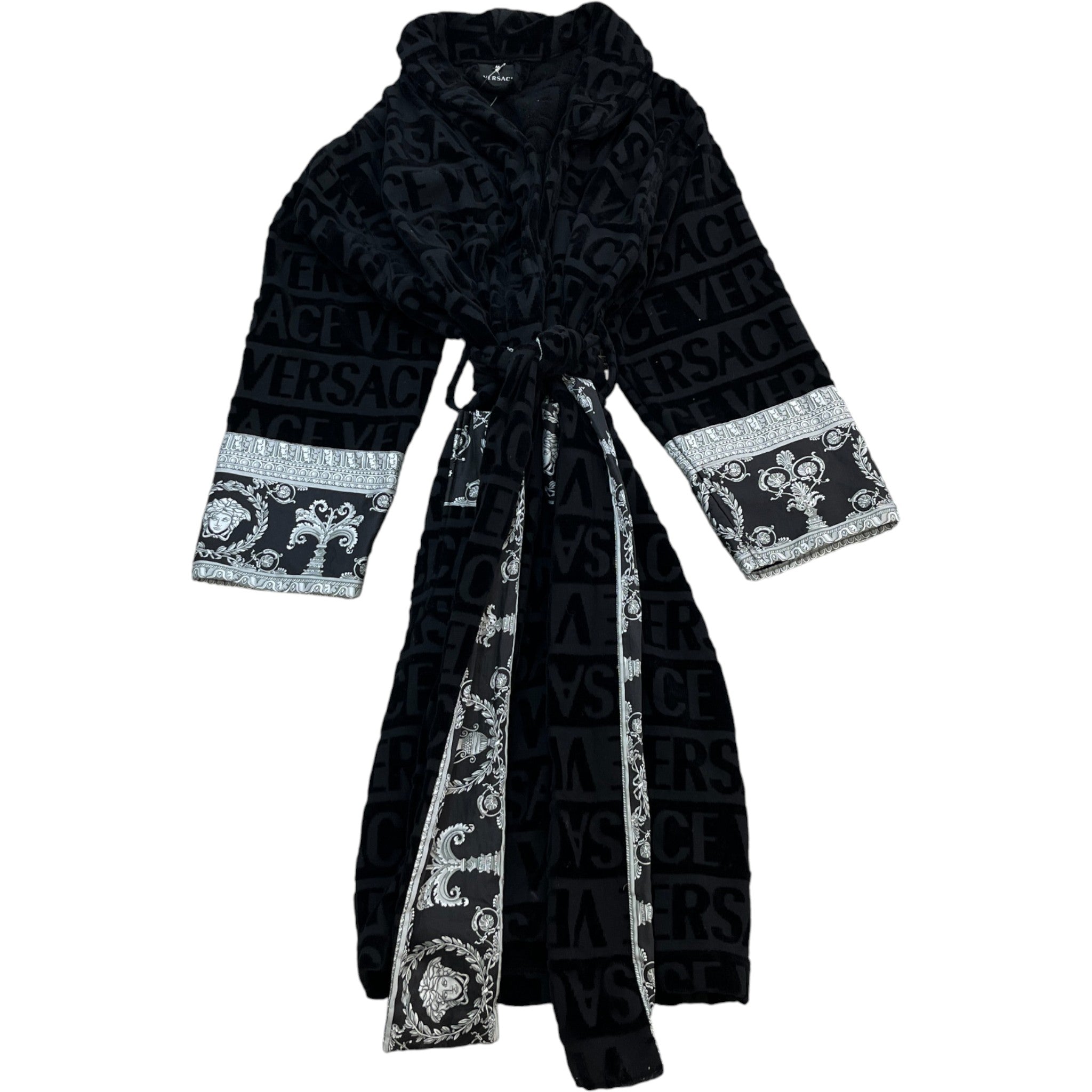 Men's I ♡ Baroque Bath Robe Black Size M