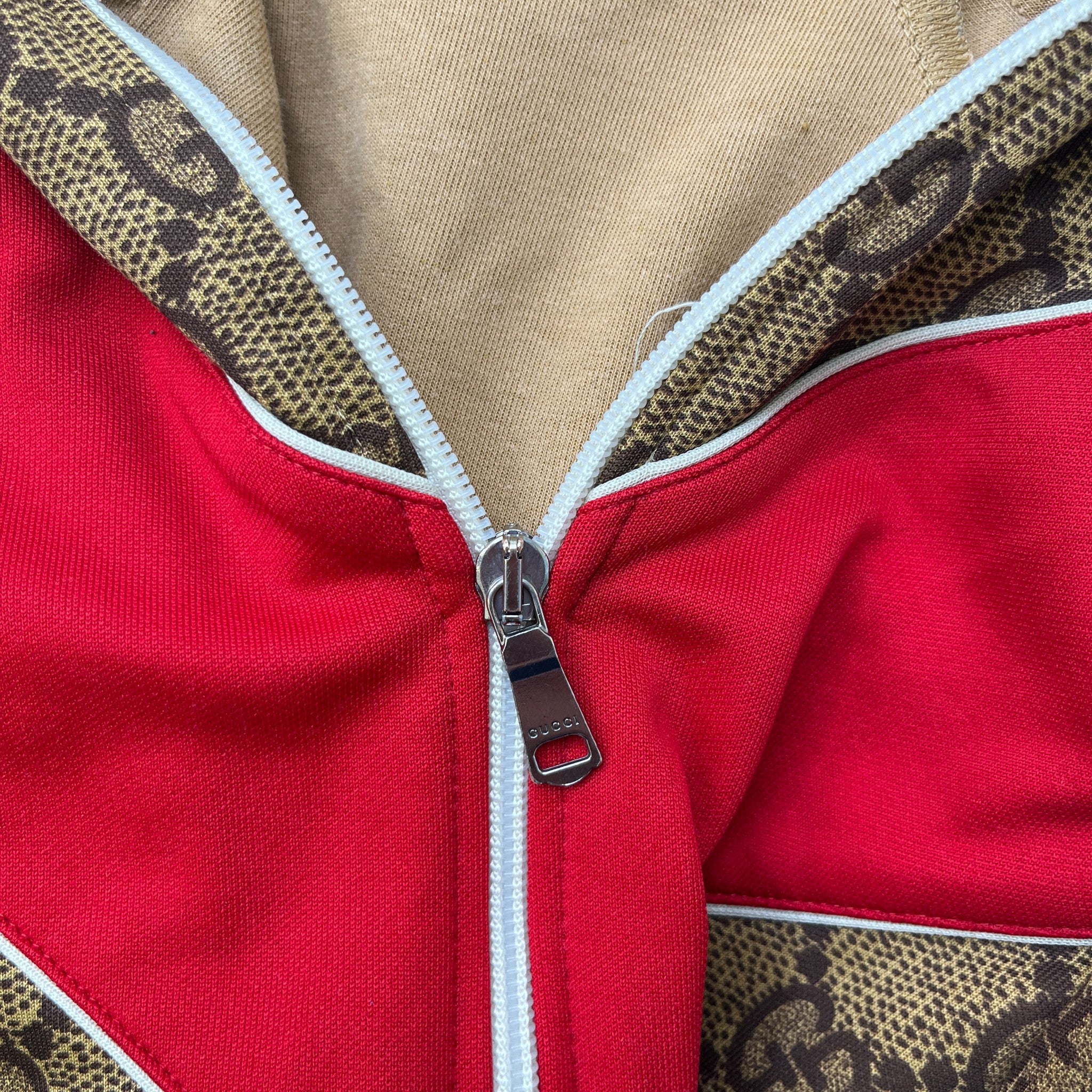 Men's Gg Supreme Zip Jumper Brown Size S