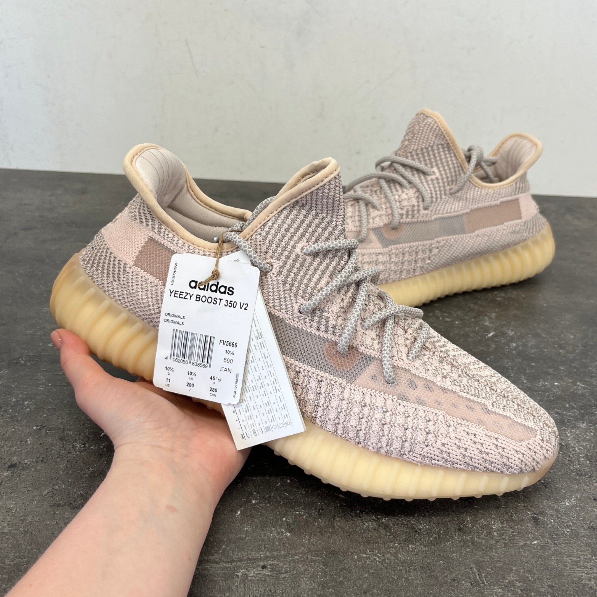 Men's Boost 350 Low Trainers Beige Size EU 44.5 / UK 10.5