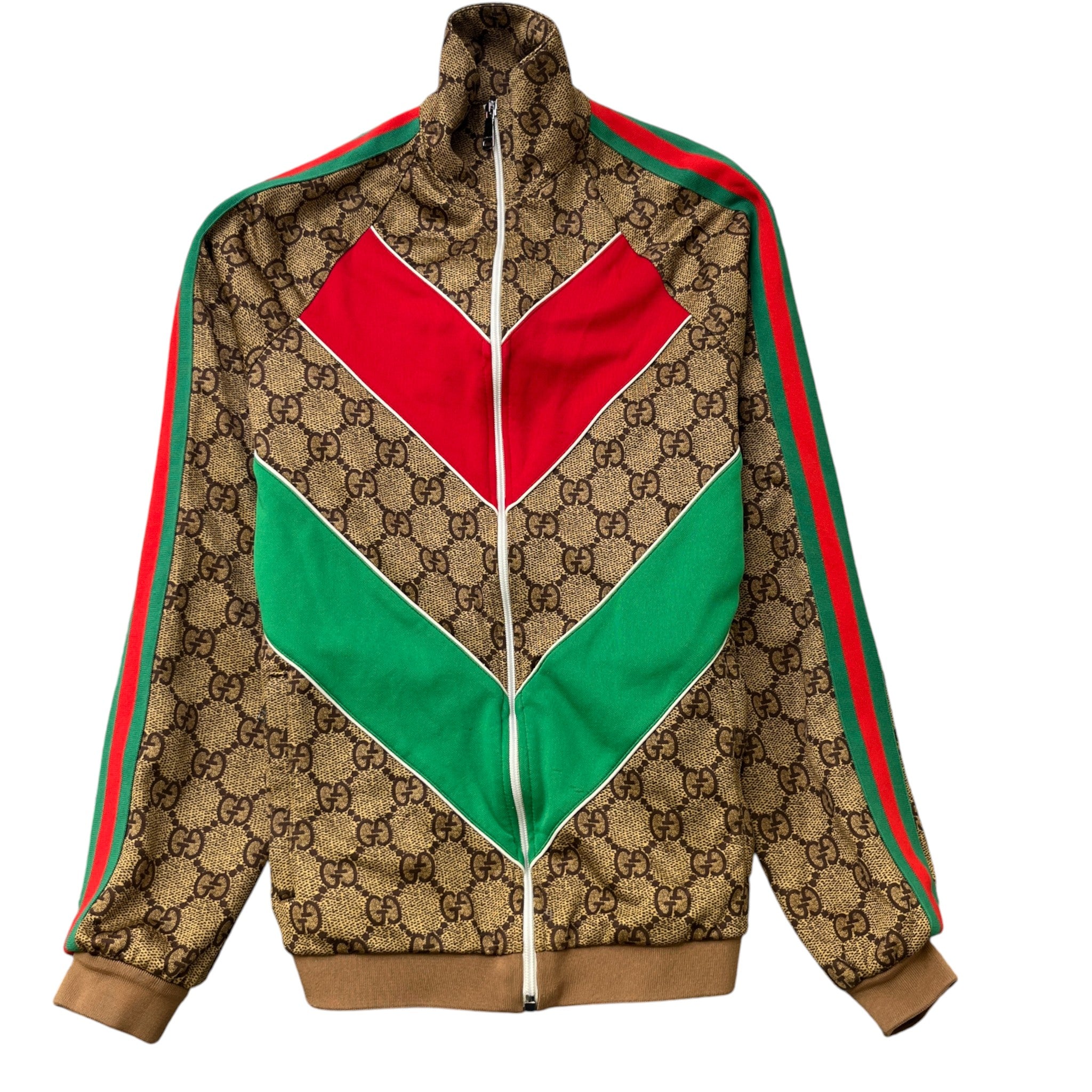 Men's Gg Supreme Zip Jumper Brown Size S