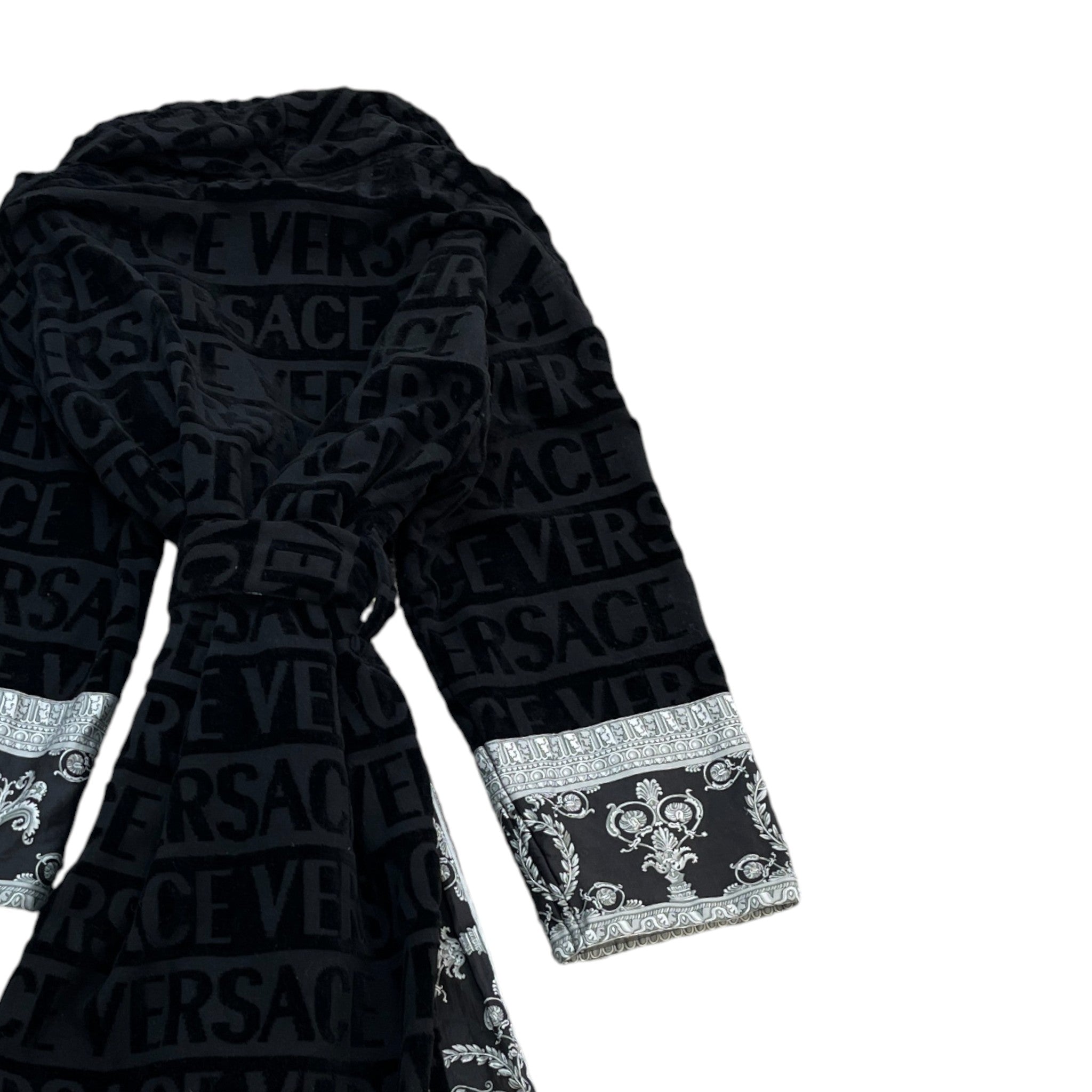 Men's I ♡ Baroque Bath Robe Black Size M