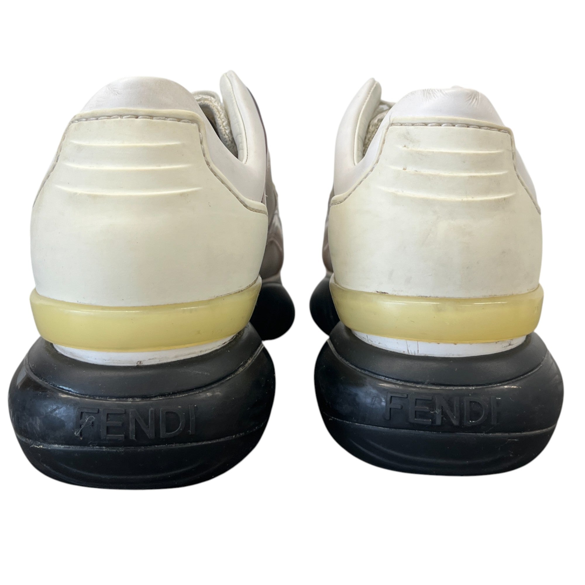 Men's Ff Logo Mesh Low Trainers White Size EU 42 / UK 8