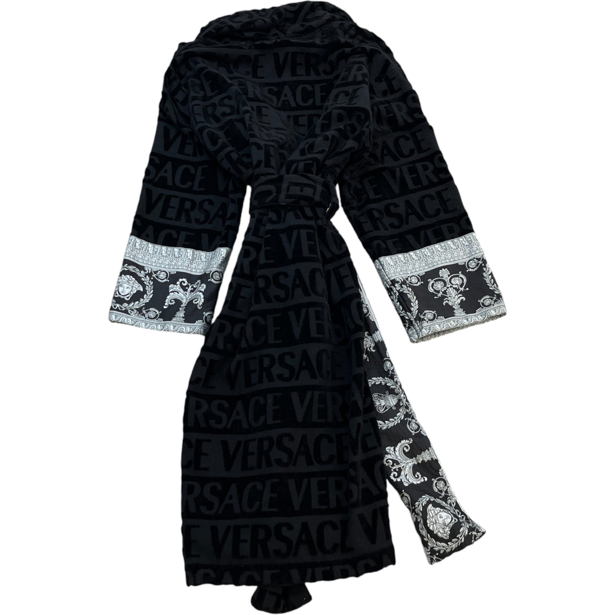 Men's I ♡ Baroque Bath Robe Black Size M