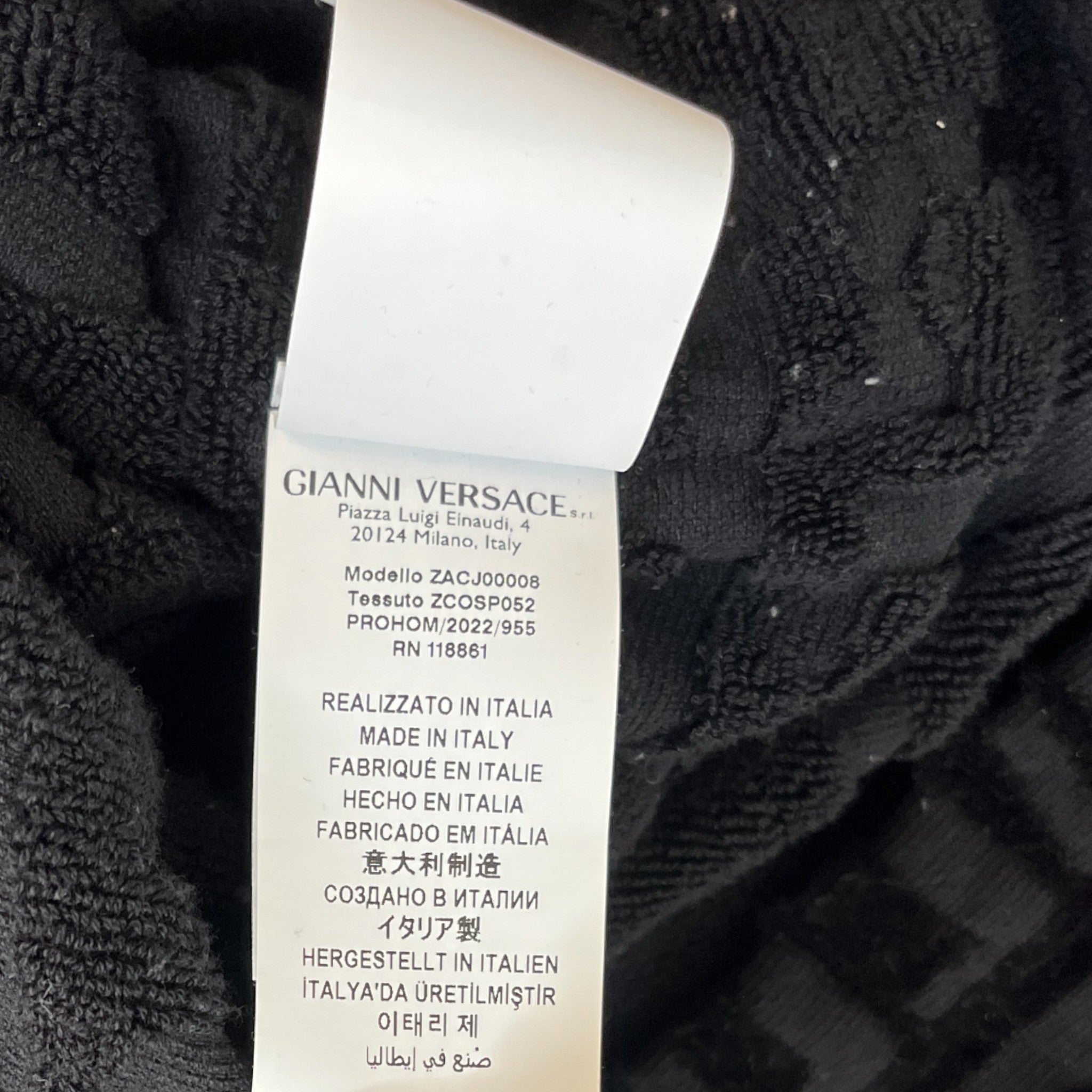 Men's I ♡ Baroque Bath Robe Black Size M