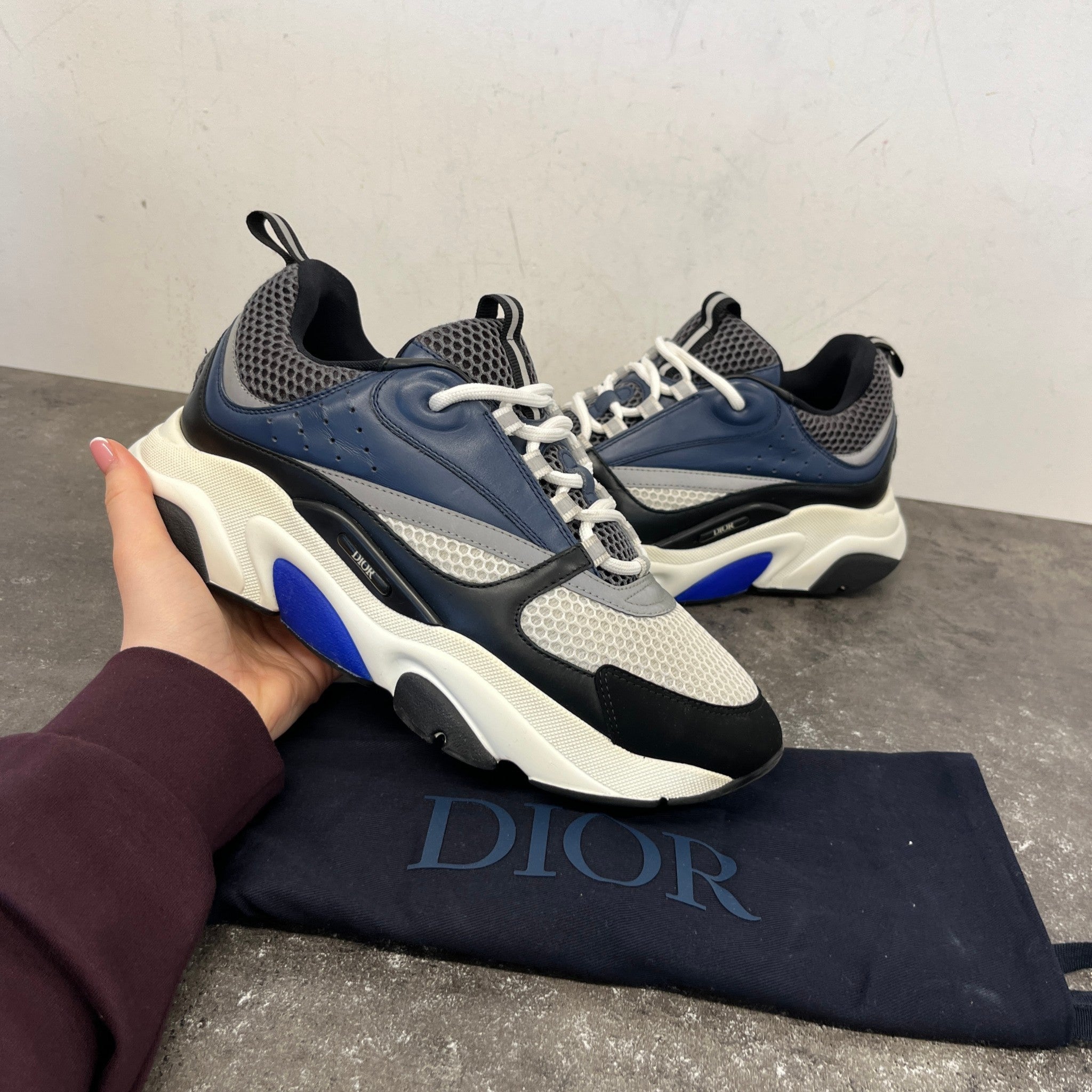 Men's B22 Low Trainers Navy Size EU 42 / UK 8