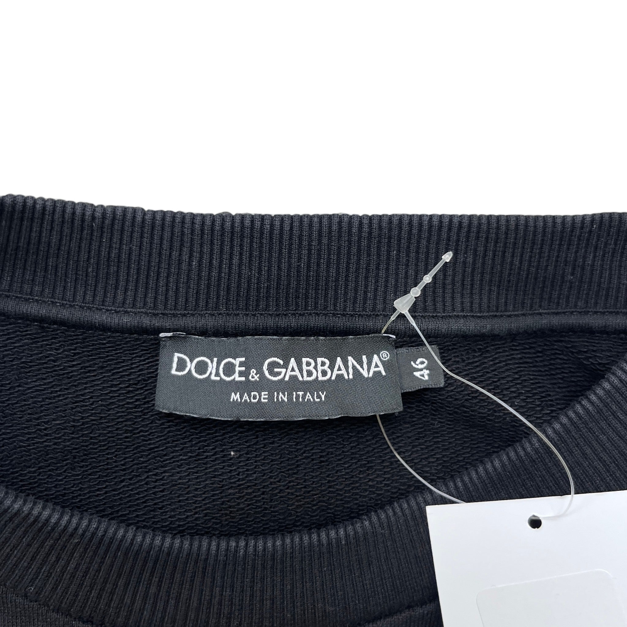 Men's Plaque Logo Sweatshirt Black Size IT 46 / UK S