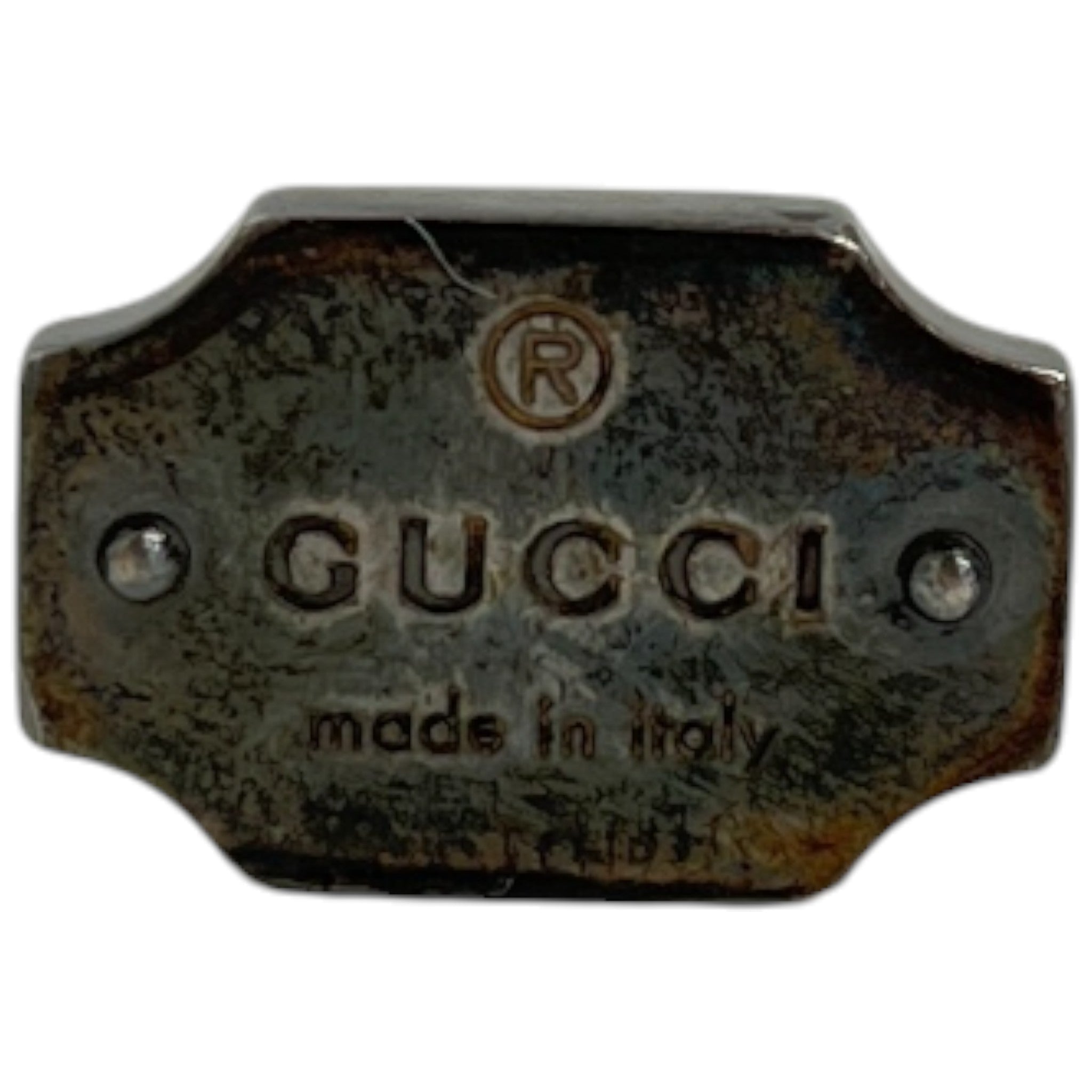 Men's Engraved Logo Cufflinks Silver