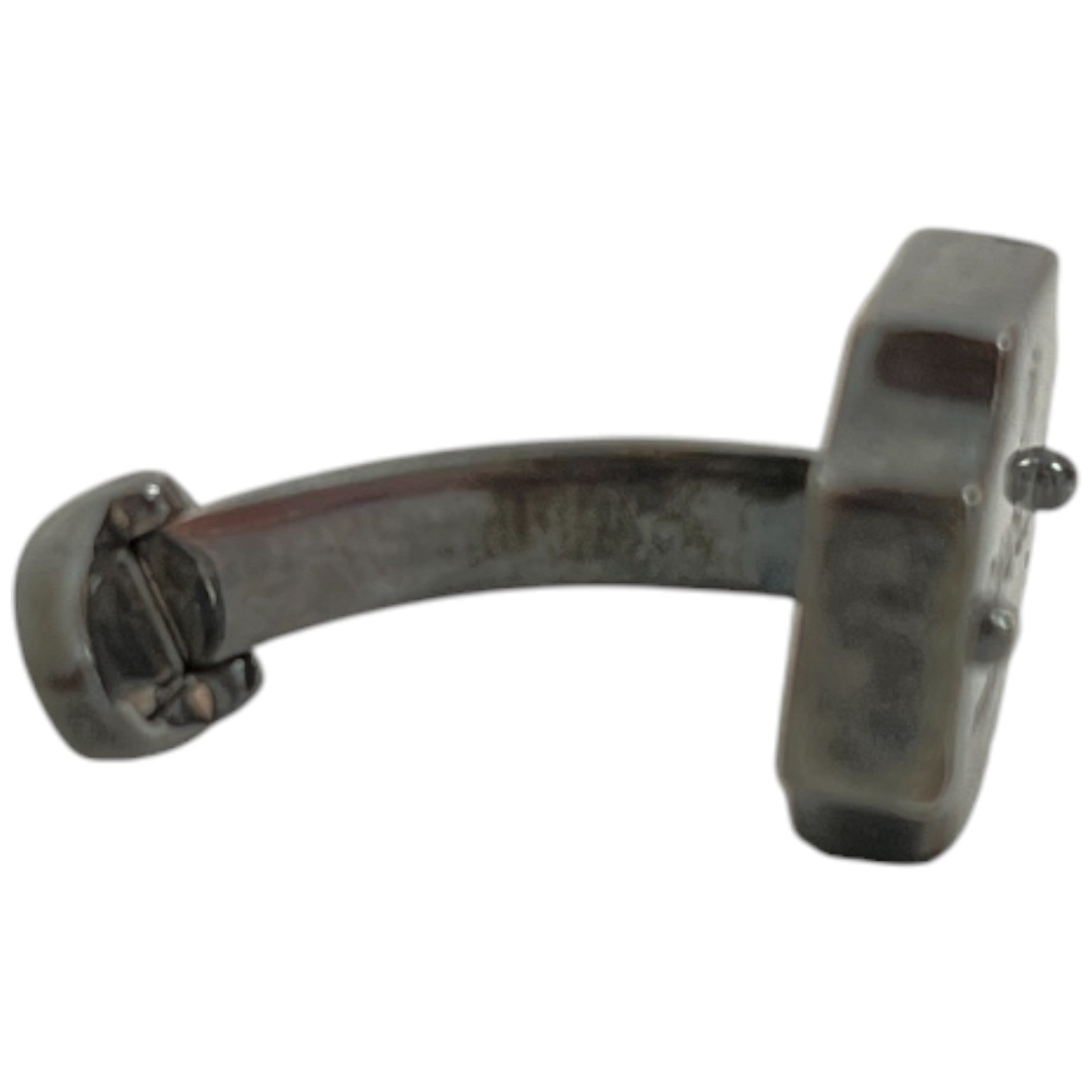 Men's Engraved Logo Cufflinks Silver