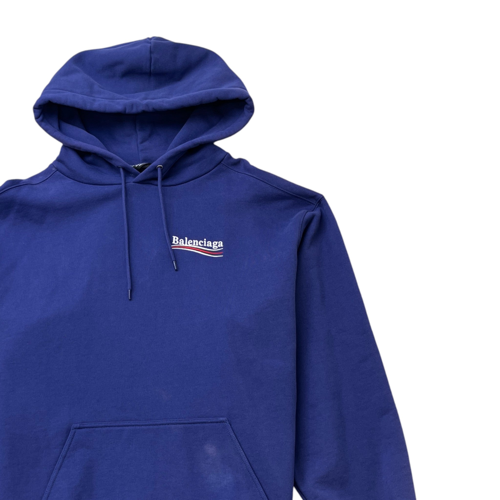 Political Logo Hoodie Blue Size XXL