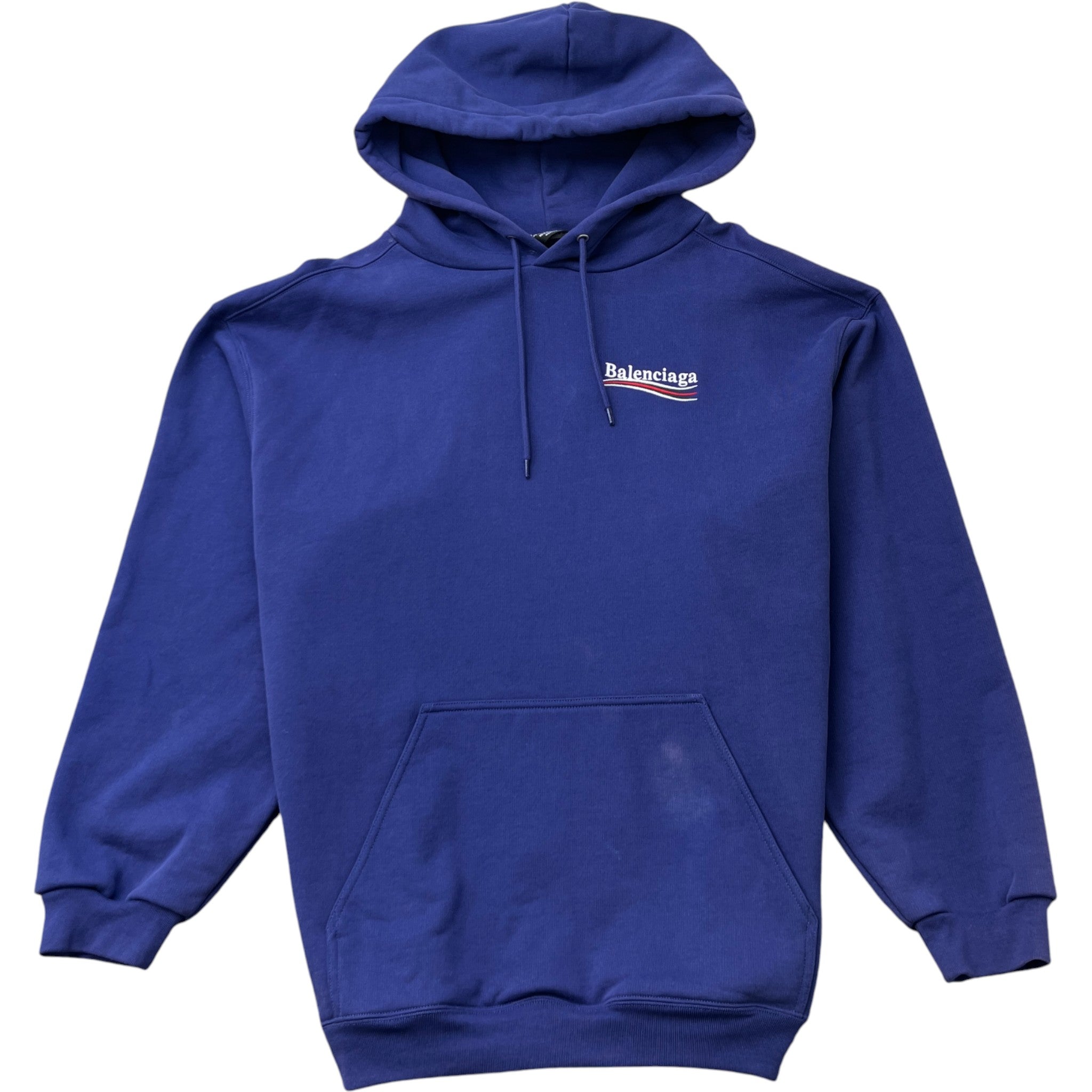 Political Logo Hoodie Blue Size XXL