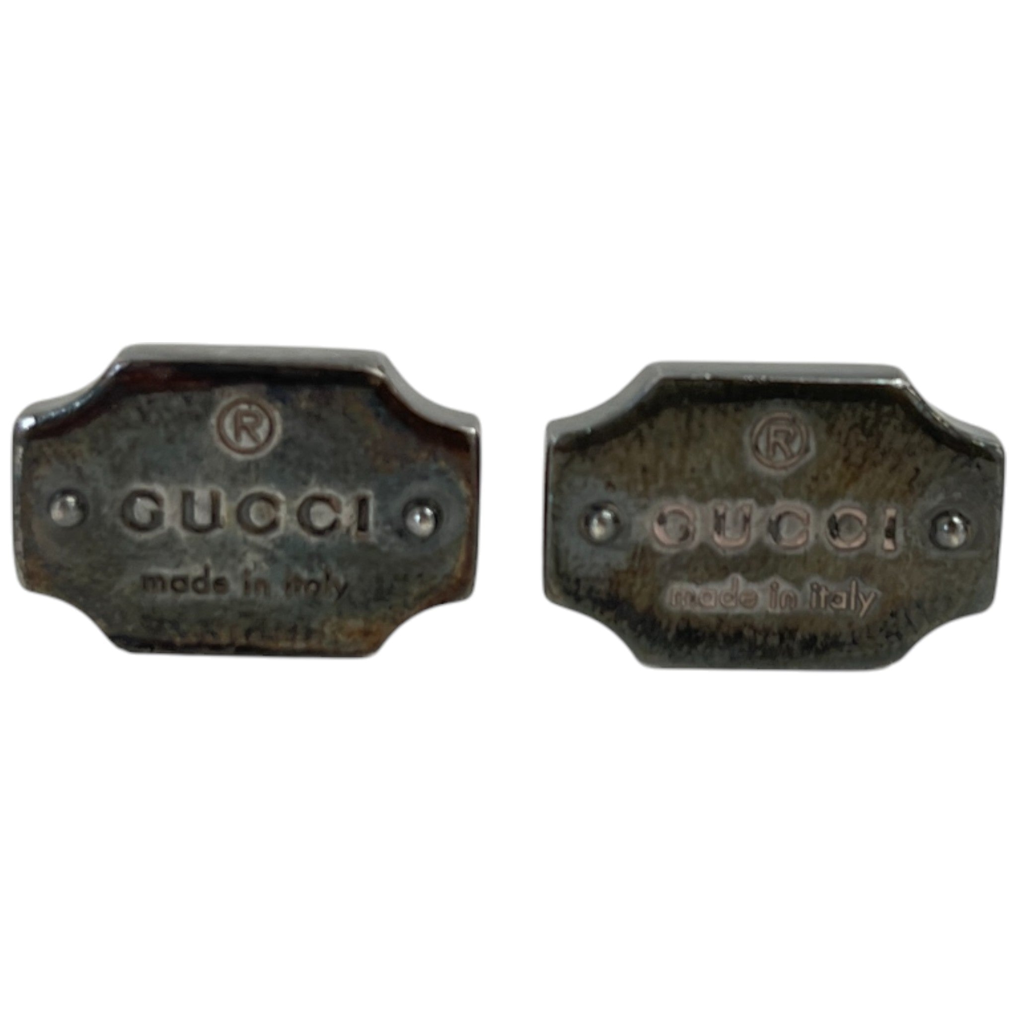 Men's Engraved Logo Cufflinks Silver