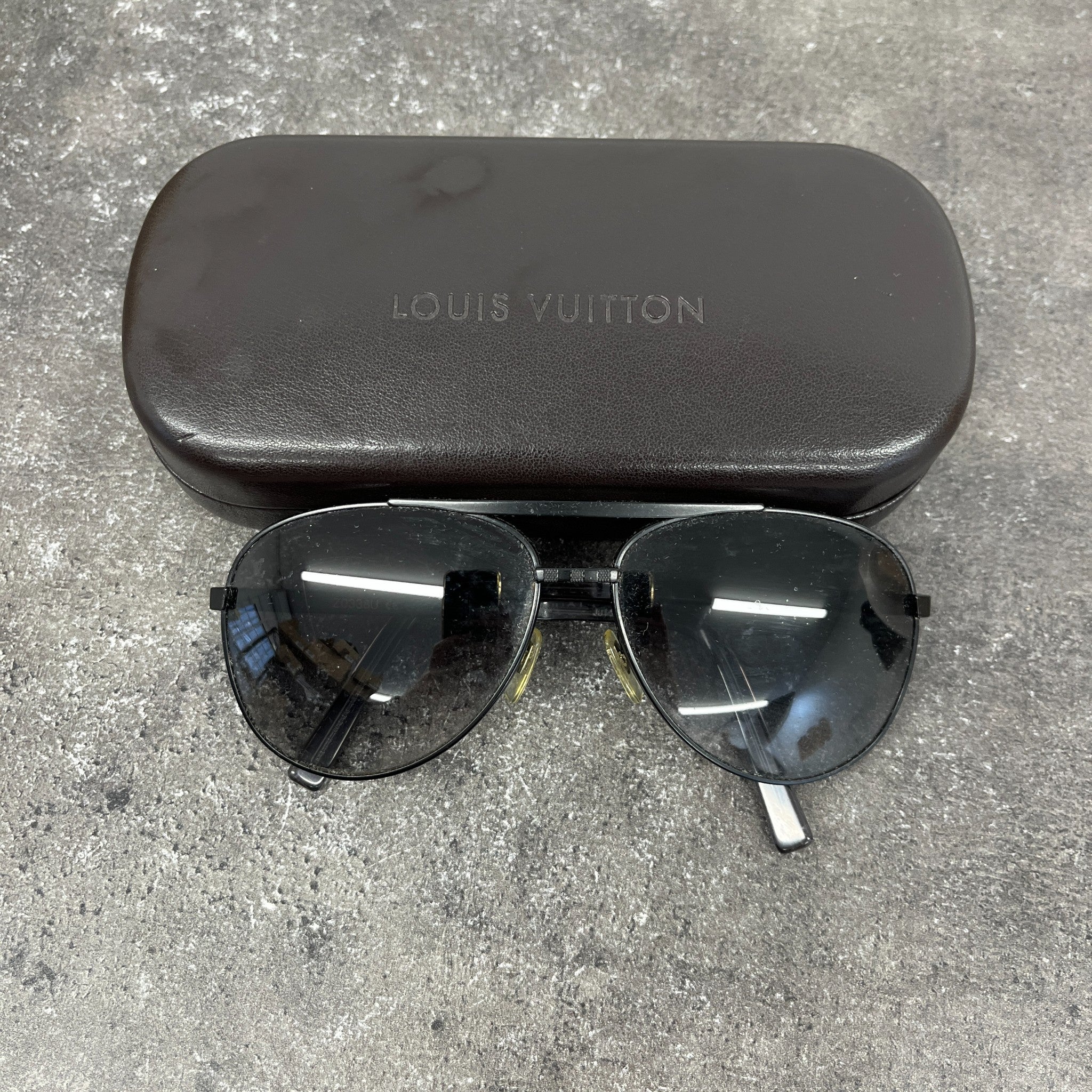 Men's Gunmetal Aviator Sunglasses Black