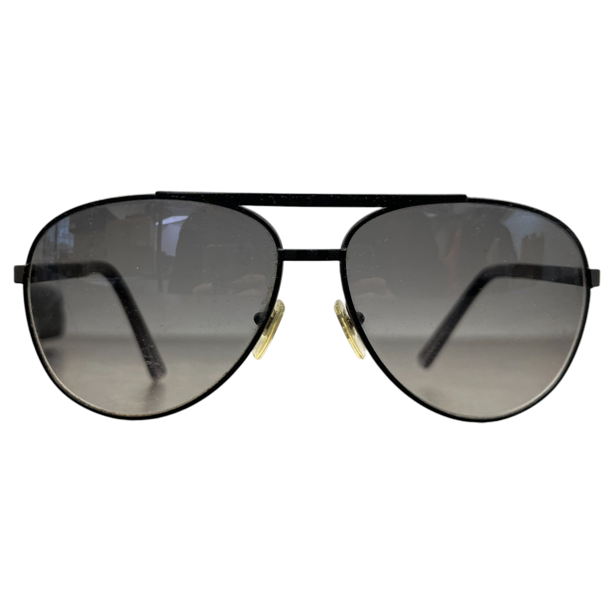 Men's Gunmetal Aviator Sunglasses Black