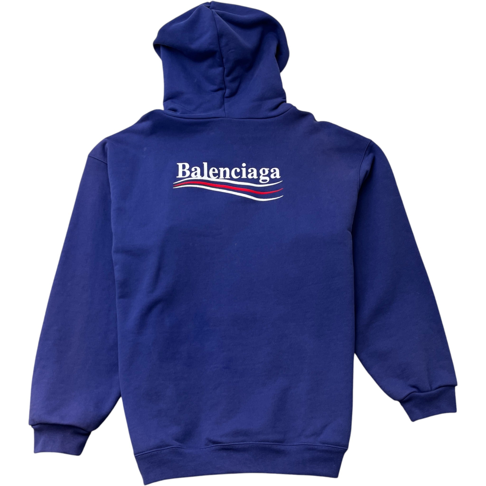 Political Logo Hoodie Blue Size XXL