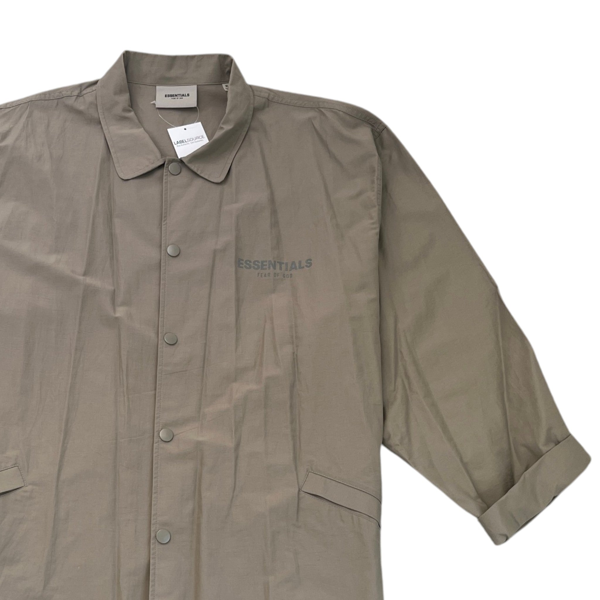 Men's Fear Of God Coaches Jacket Khaki Size XL