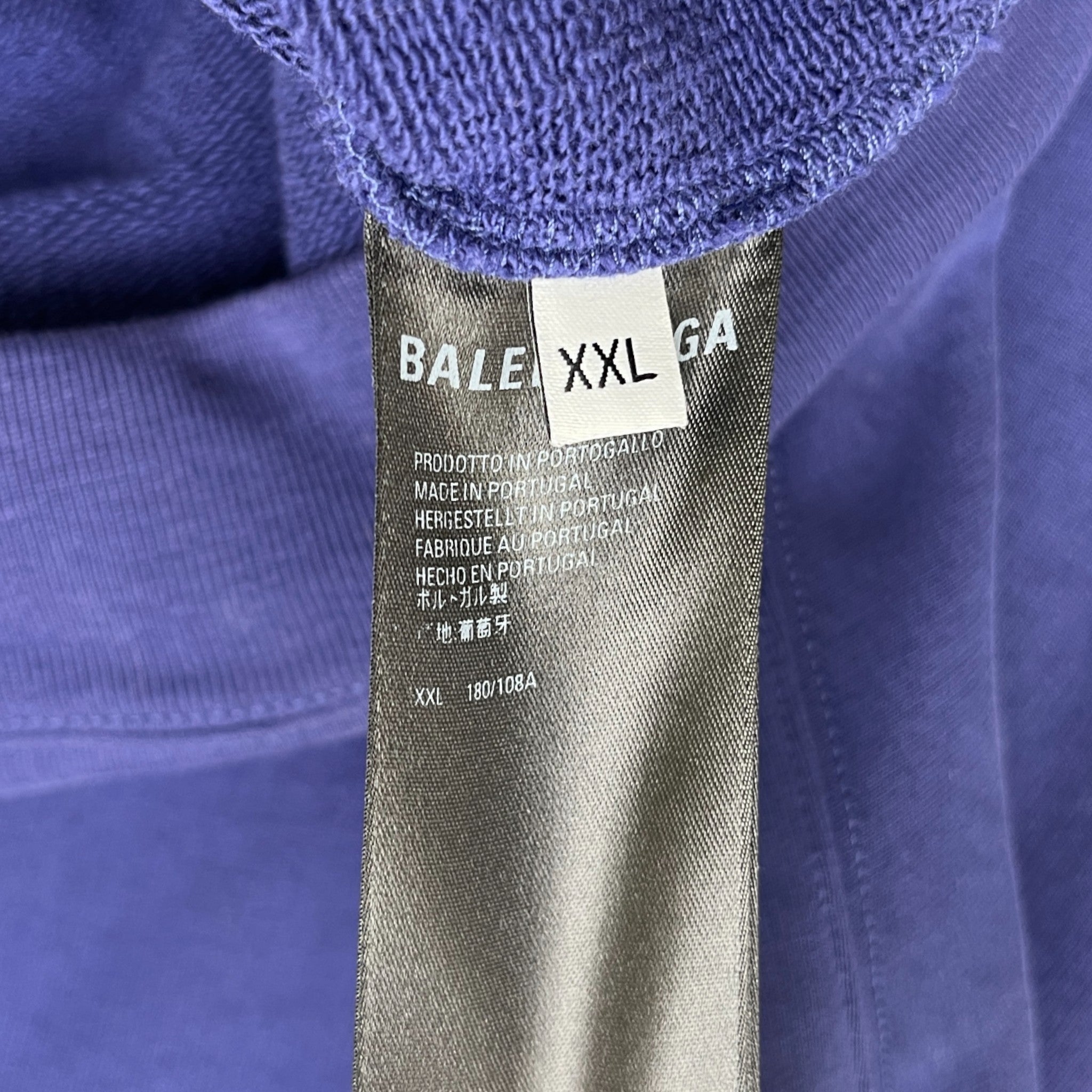 Political Logo Hoodie Blue Size XXL