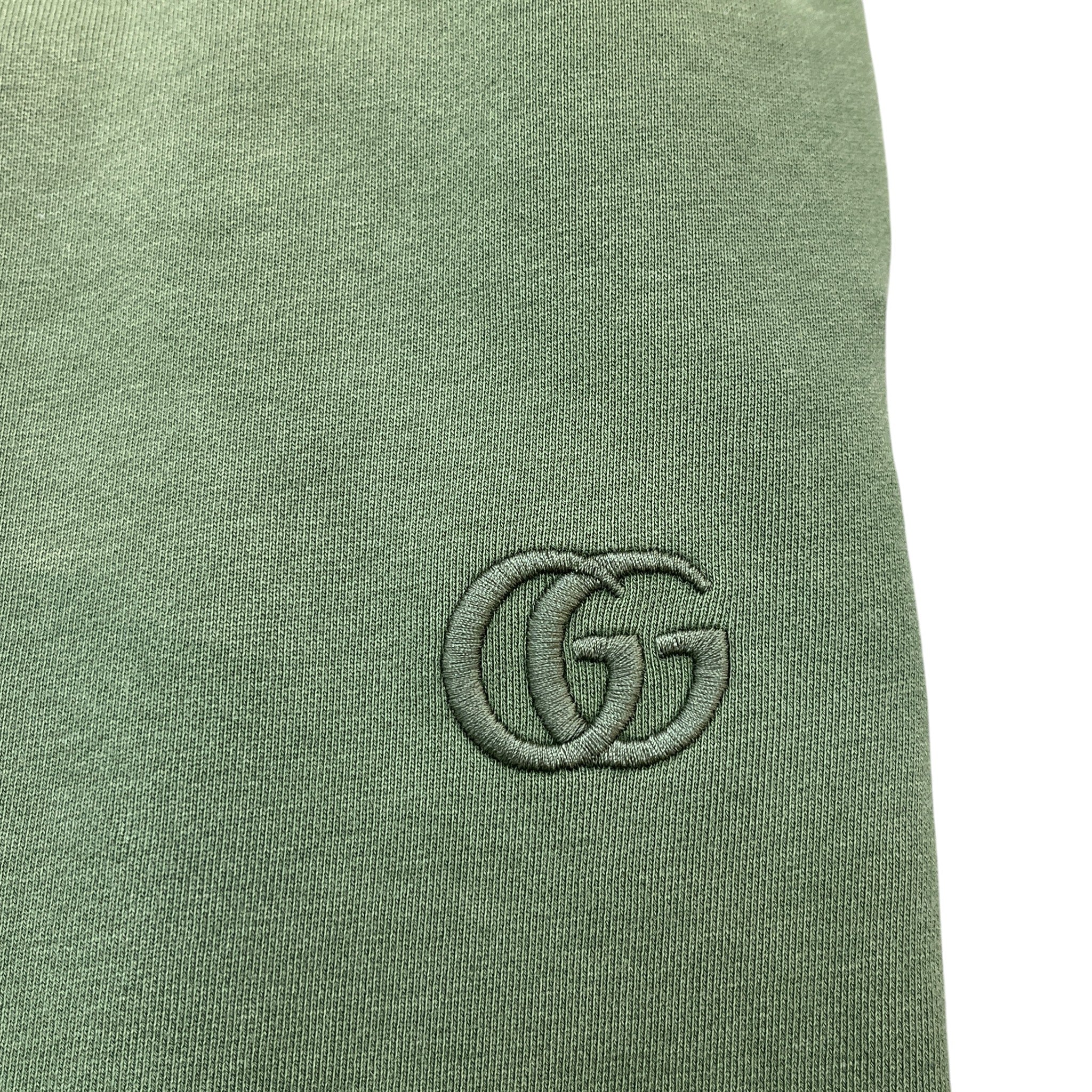 Men's Embroidered Logo Joggers Green Size M