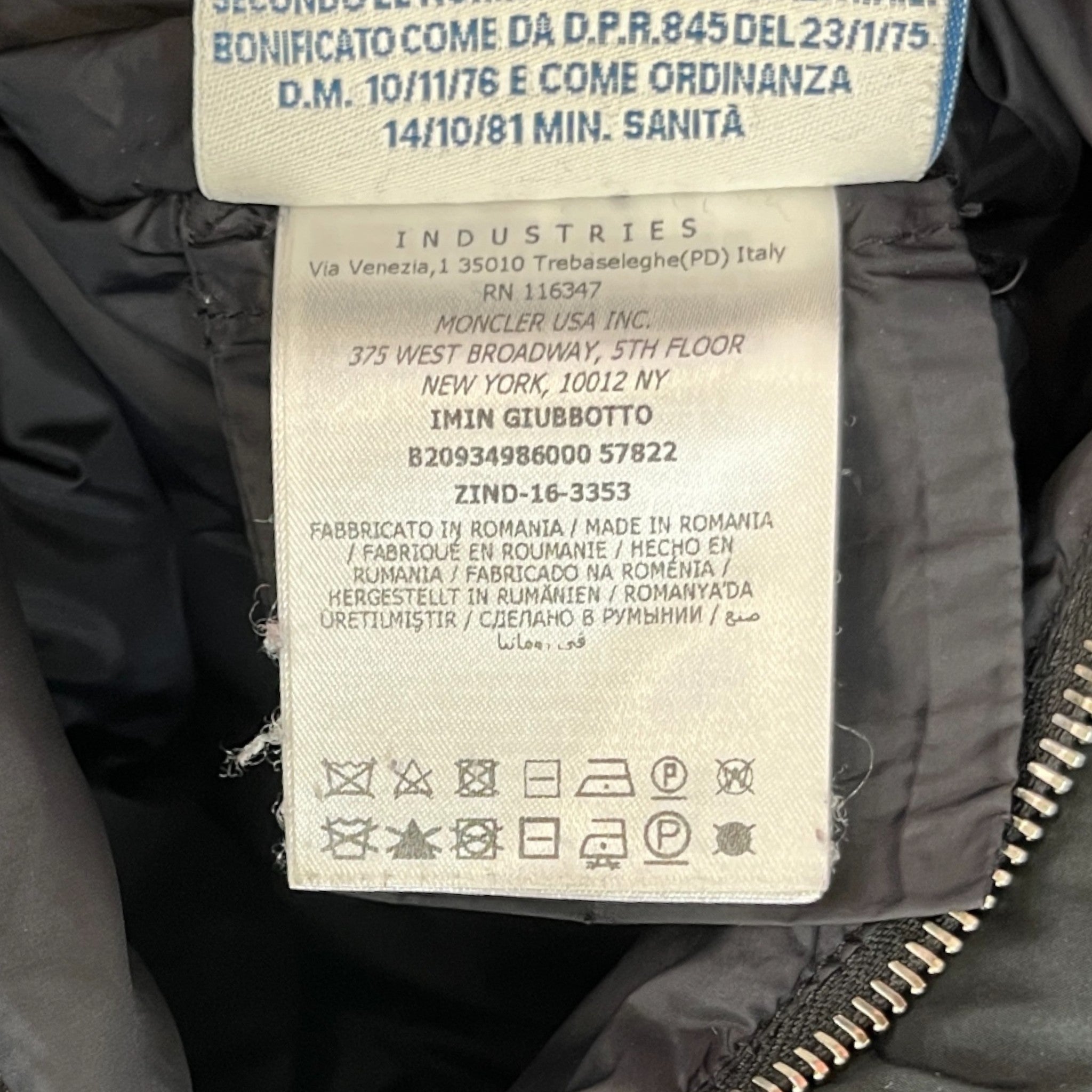 Women's Imin Down Jacket Black Size 4 / UK 16