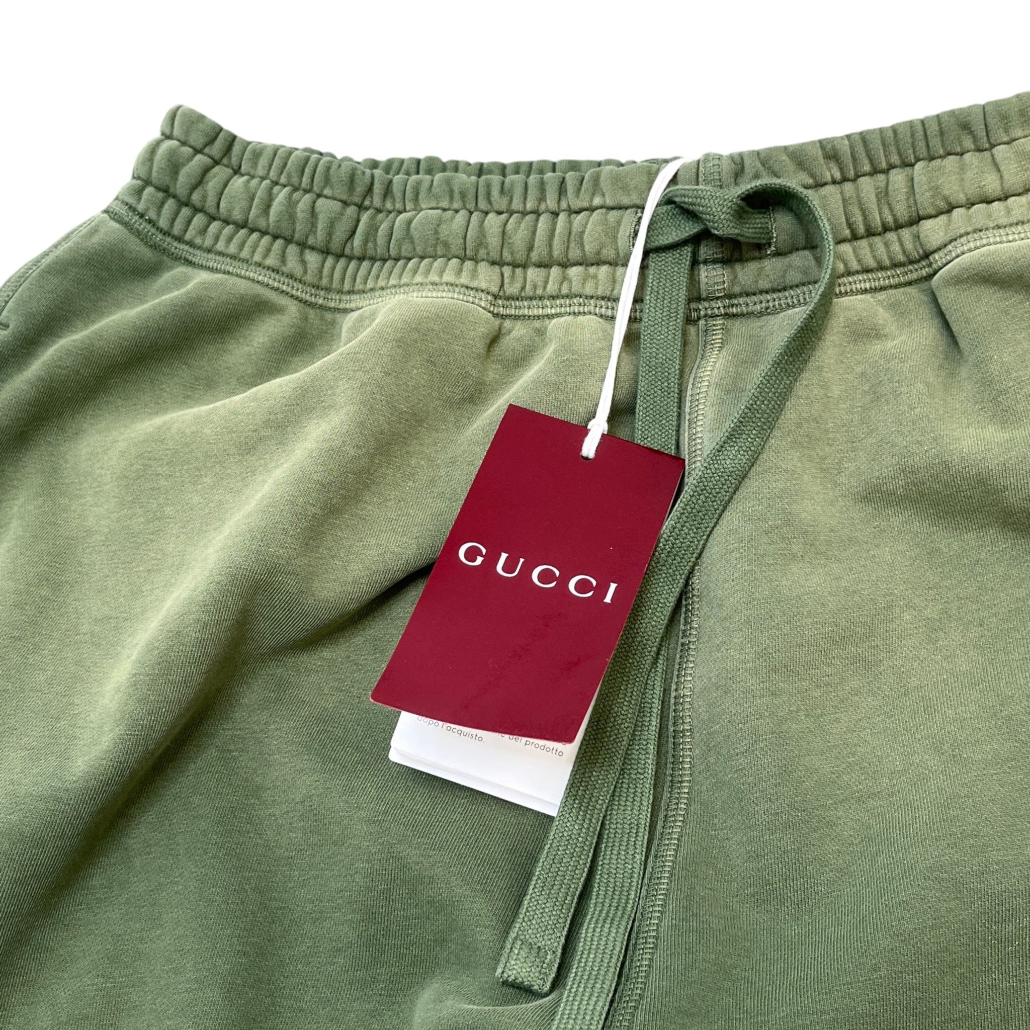 Men's Embroidered Logo Joggers Green Size M