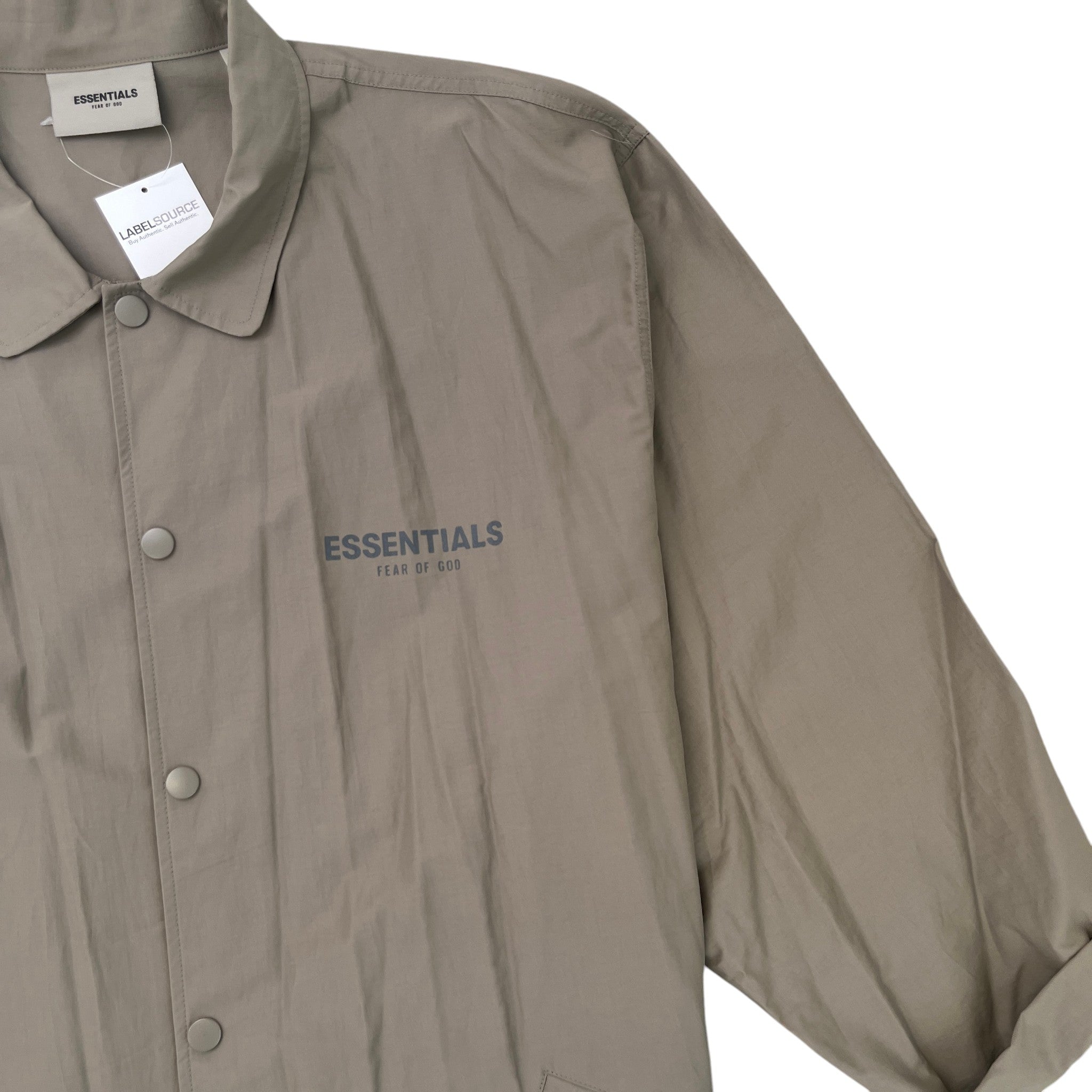 Men's Fear Of God Coaches Jacket Khaki Size XL