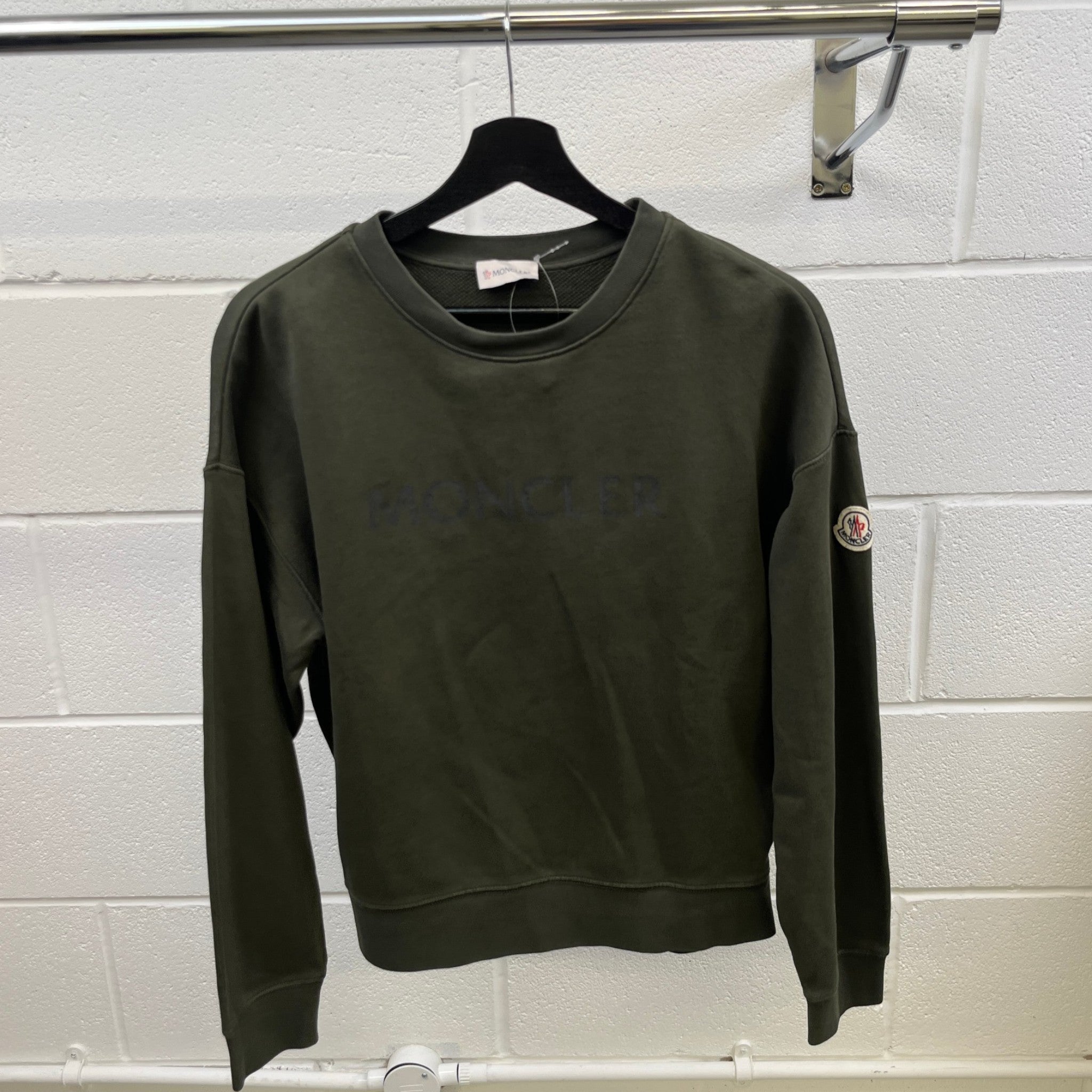 Women's Logo Print Sweatshirt Khaki Size S