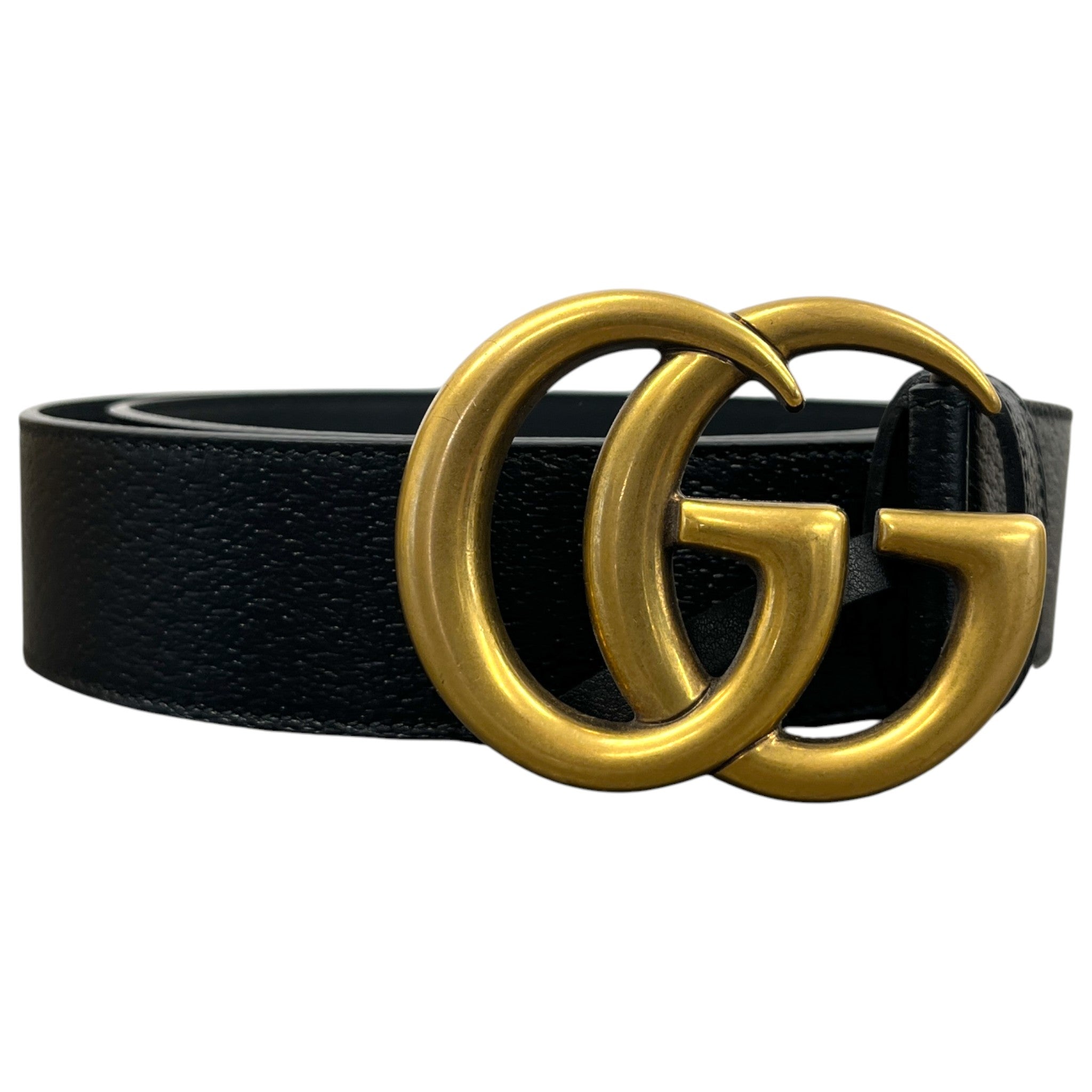 Men's Gg Marmont Interlocking G Belt Black Size Waist 40"