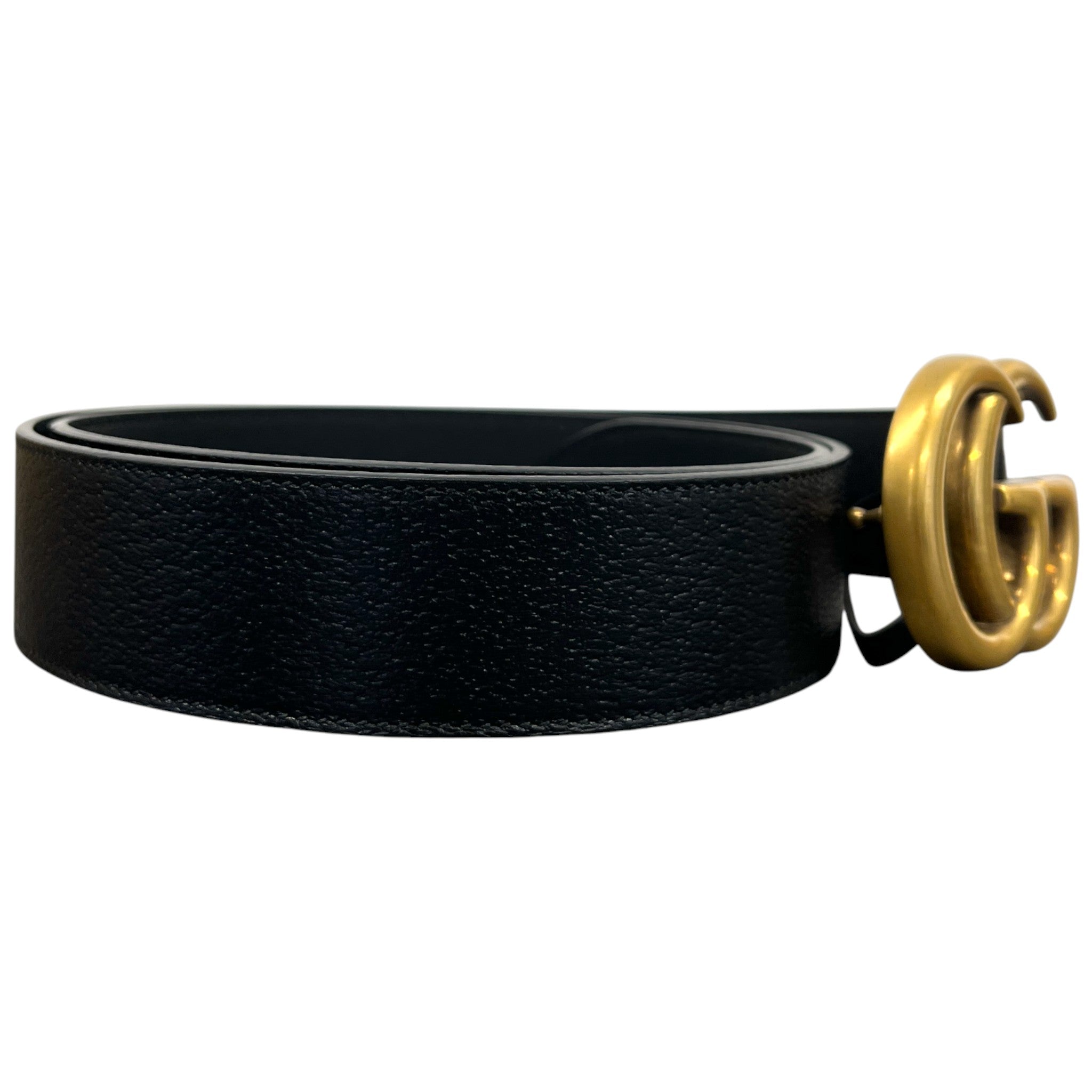 Men's Gg Marmont Interlocking G Belt Black Size Waist 40"