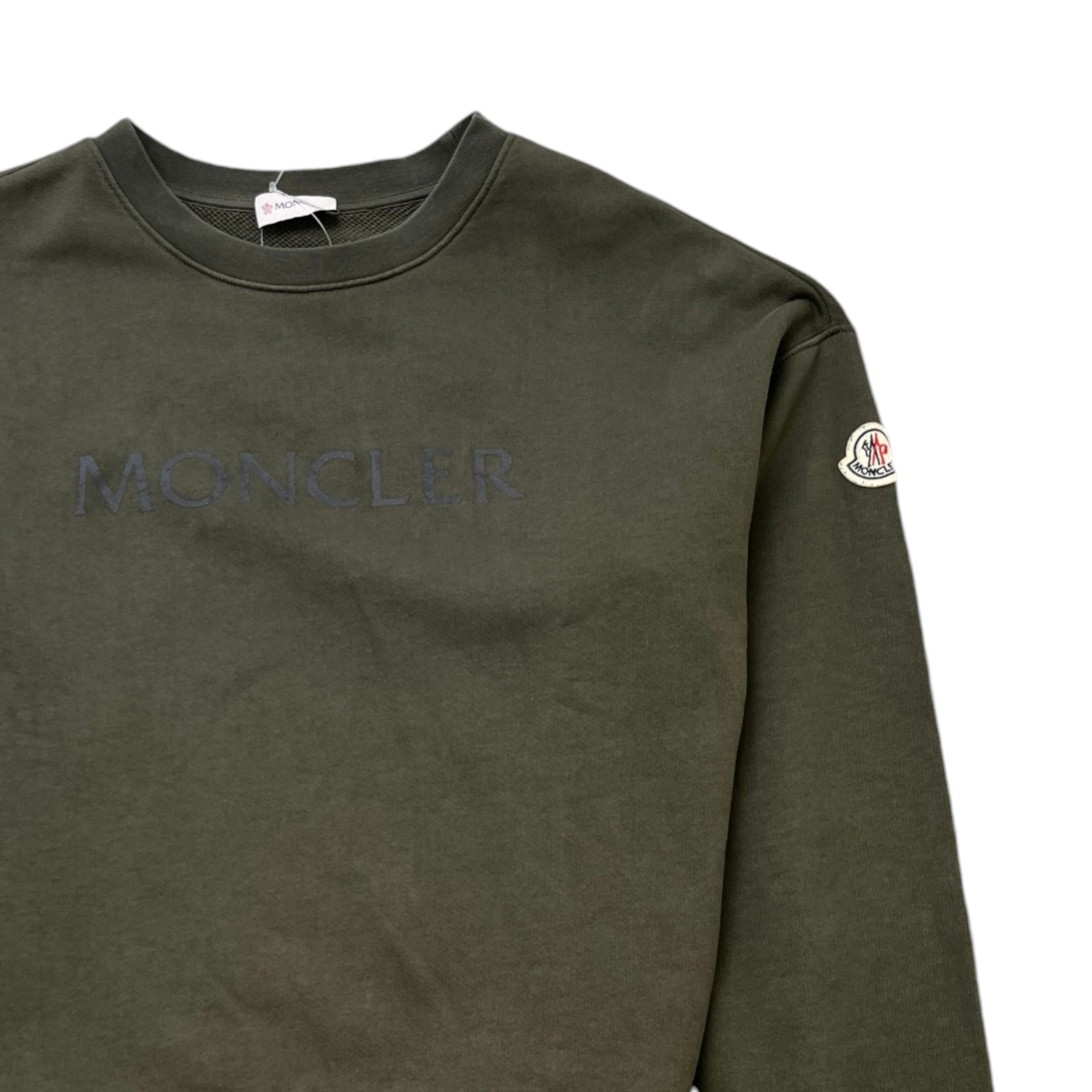 Women's Logo Print Sweatshirt Khaki Size S