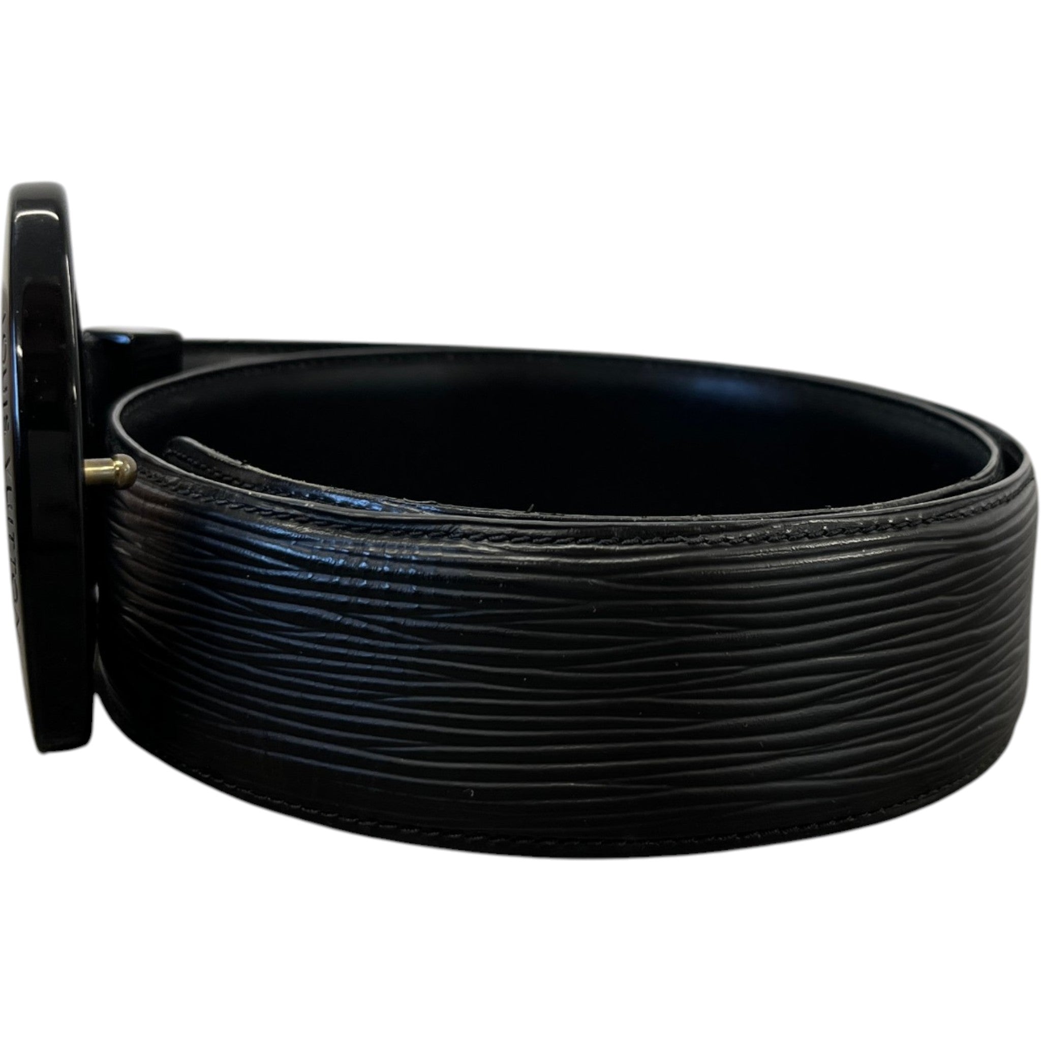 Women's Epi Leather Belt Black Size 75CM / UK 6