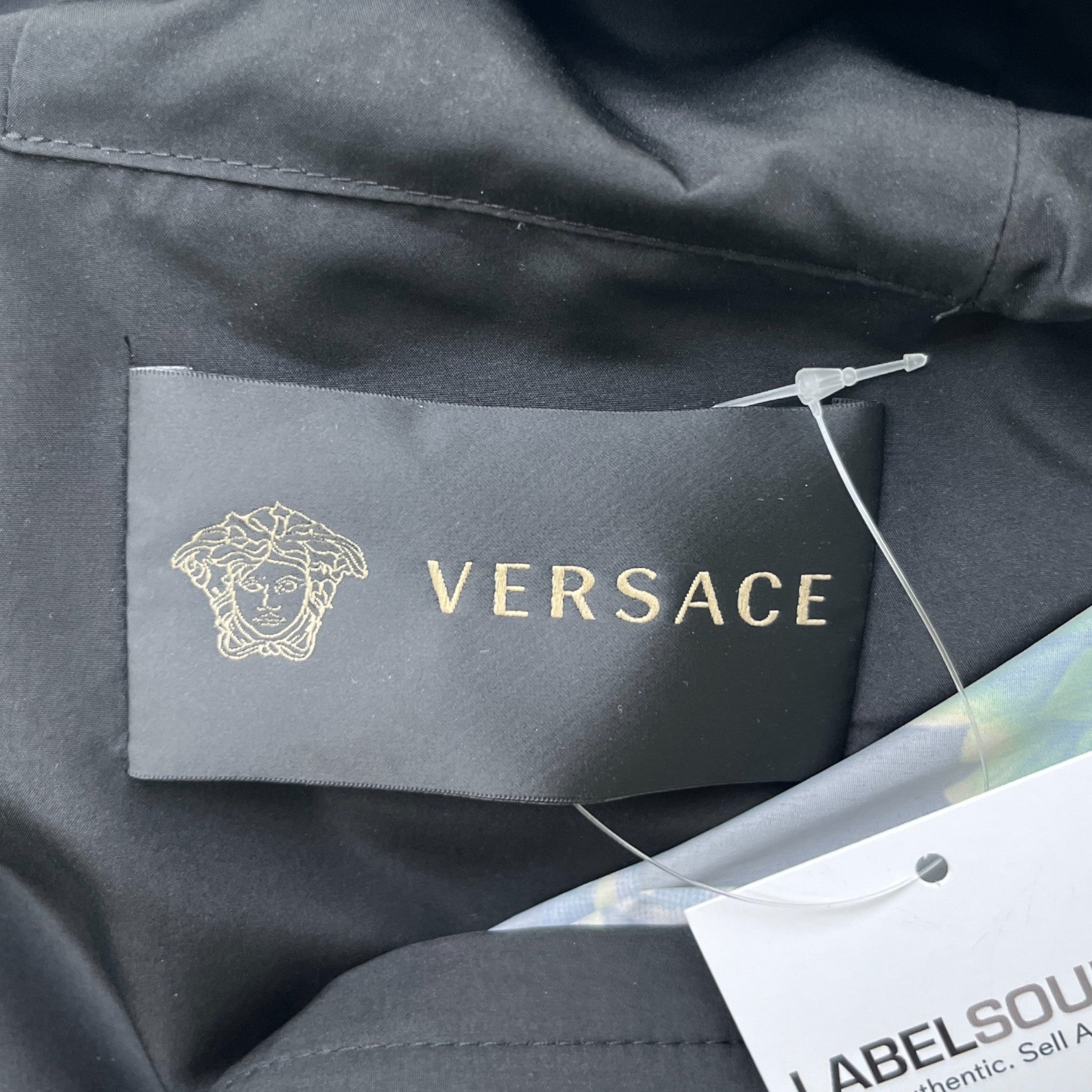 Men's Baroque Print Windbreaker Black Size IT 50 / L