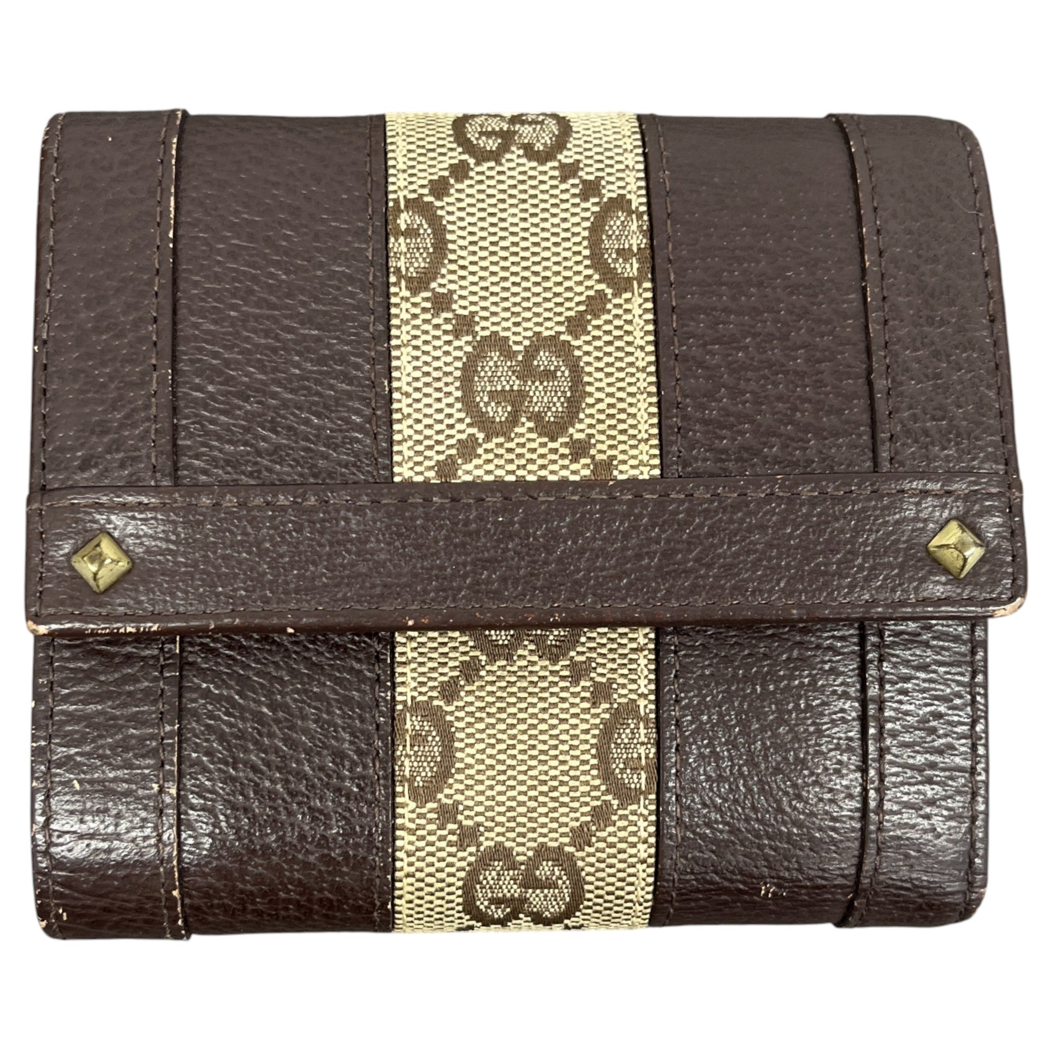 Women's Vintage Gg Monogram Canvas Wallet Brown