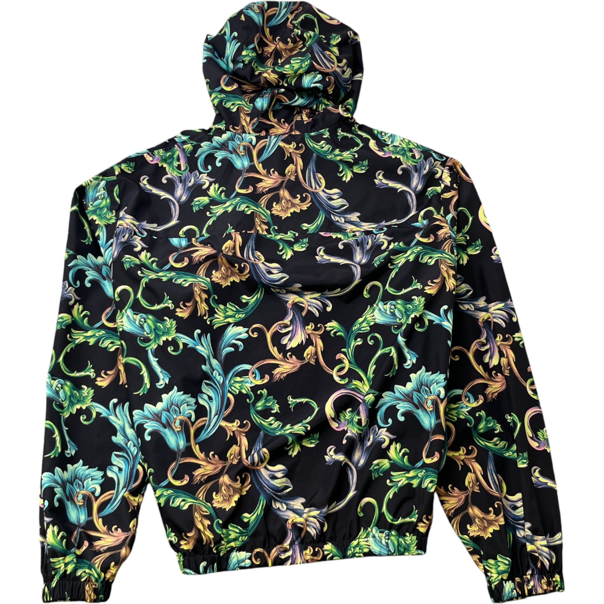Men's Baroque Print Windbreaker Black Size IT 50 / L