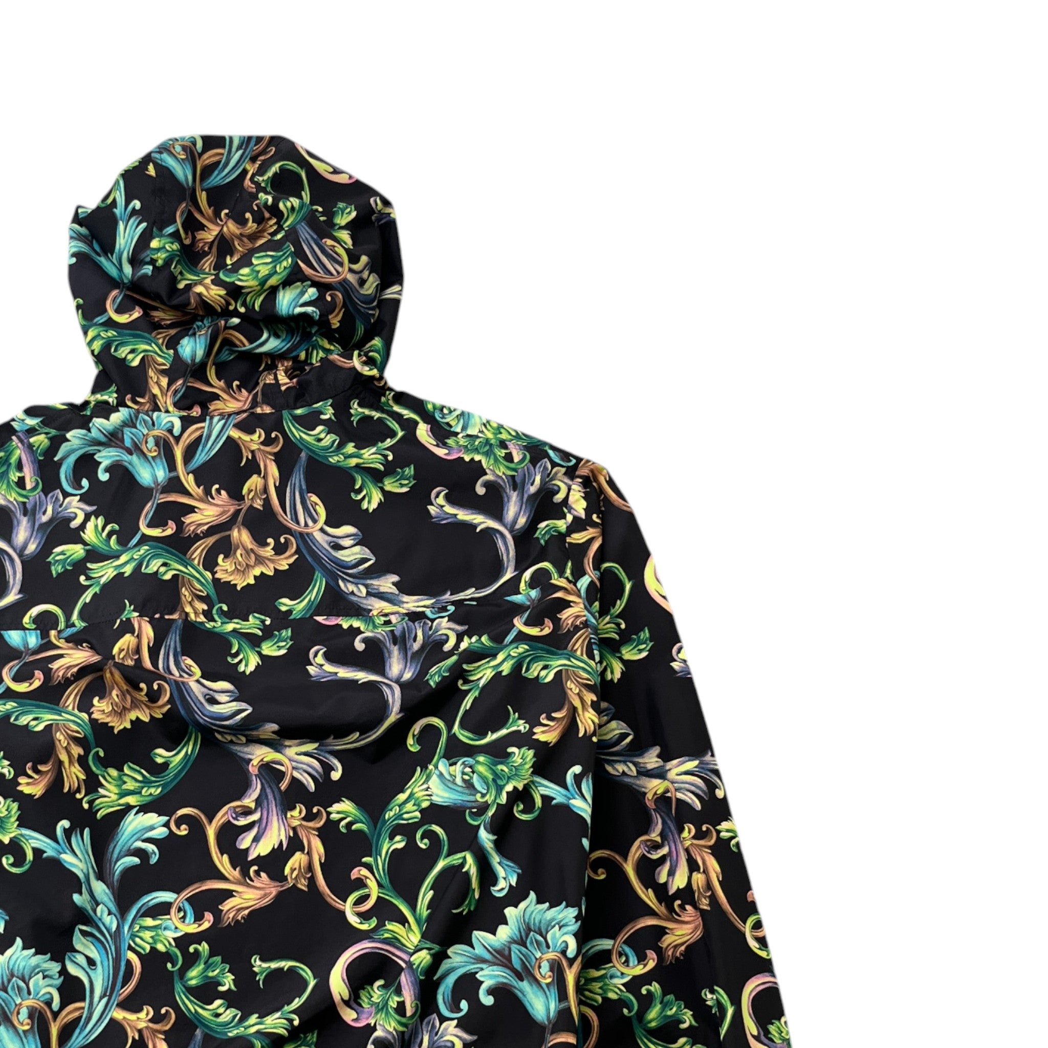 Men's Baroque Print Windbreaker Black Size IT 50 / L