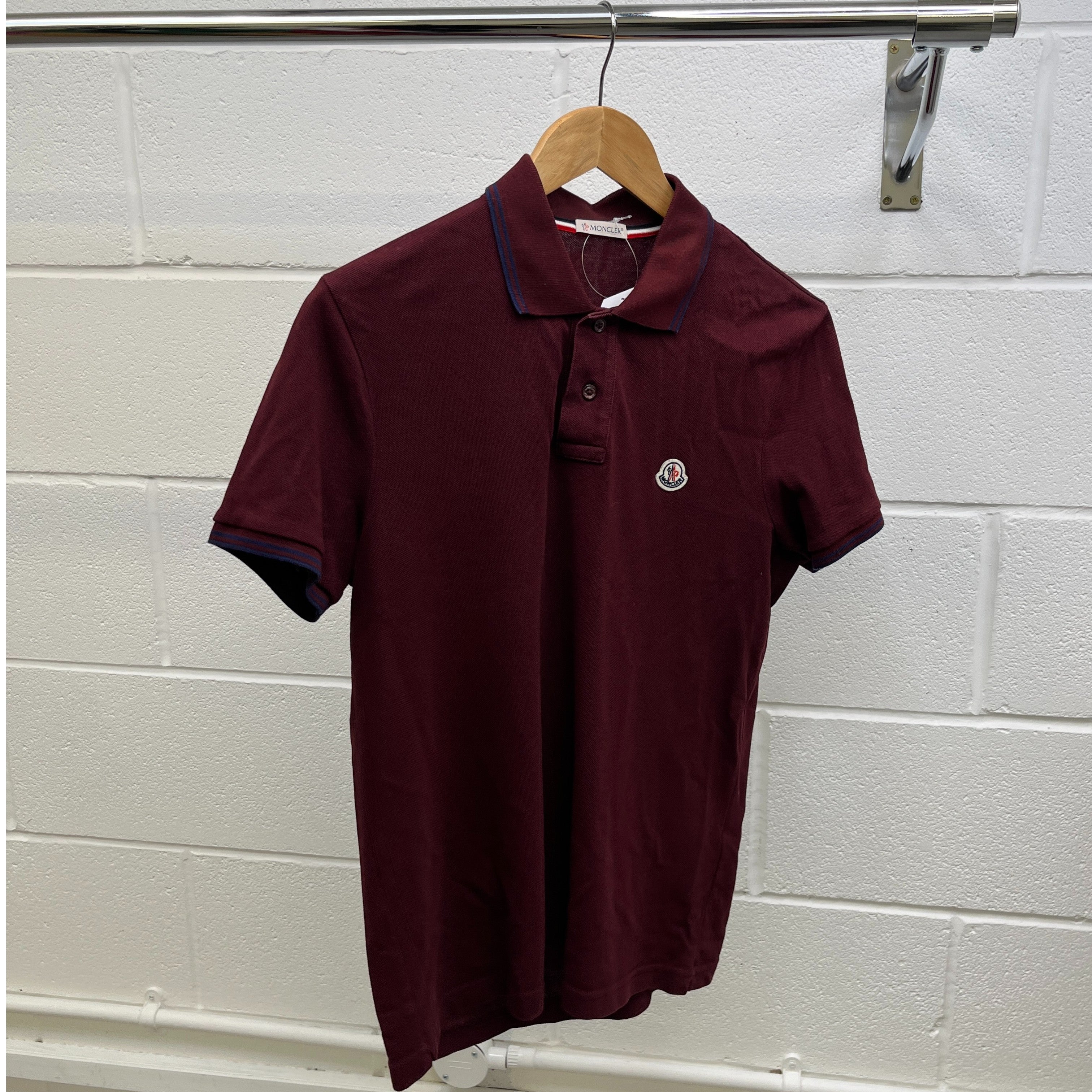 Men's Maglia Polo Shirt Burgundy Size S