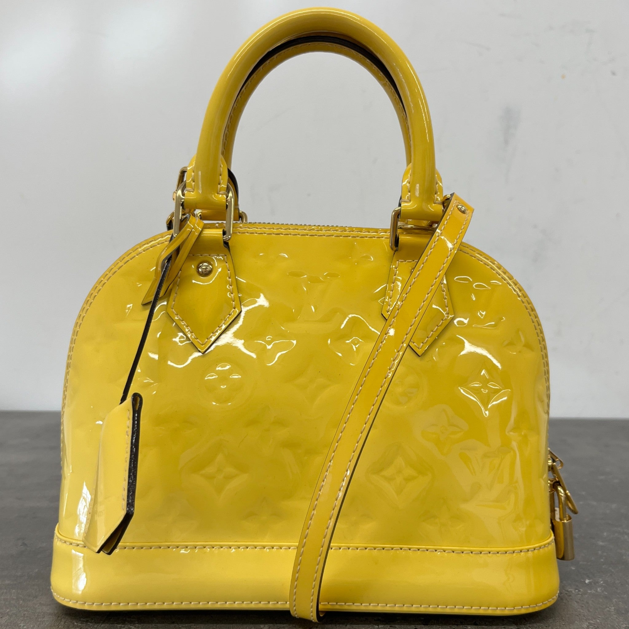 Women's Vernis Leather Alma Bb Bag Yellow