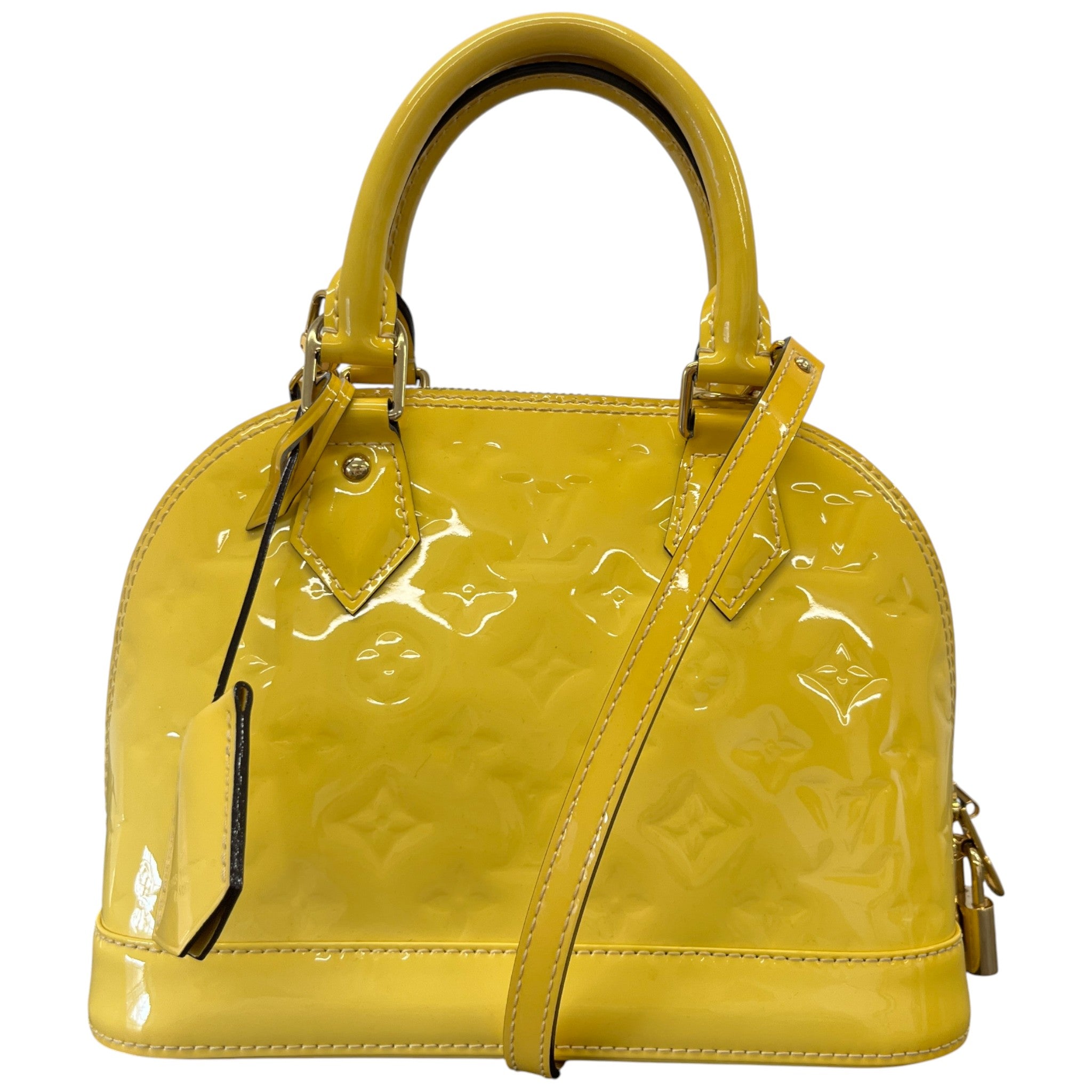 Women's Vernis Leather Alma Bb Bag Yellow