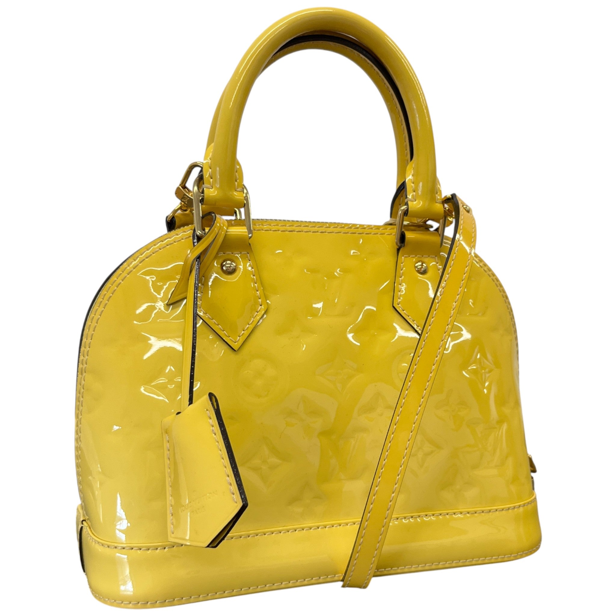 Women's Vernis Leather Alma Bb Bag Yellow