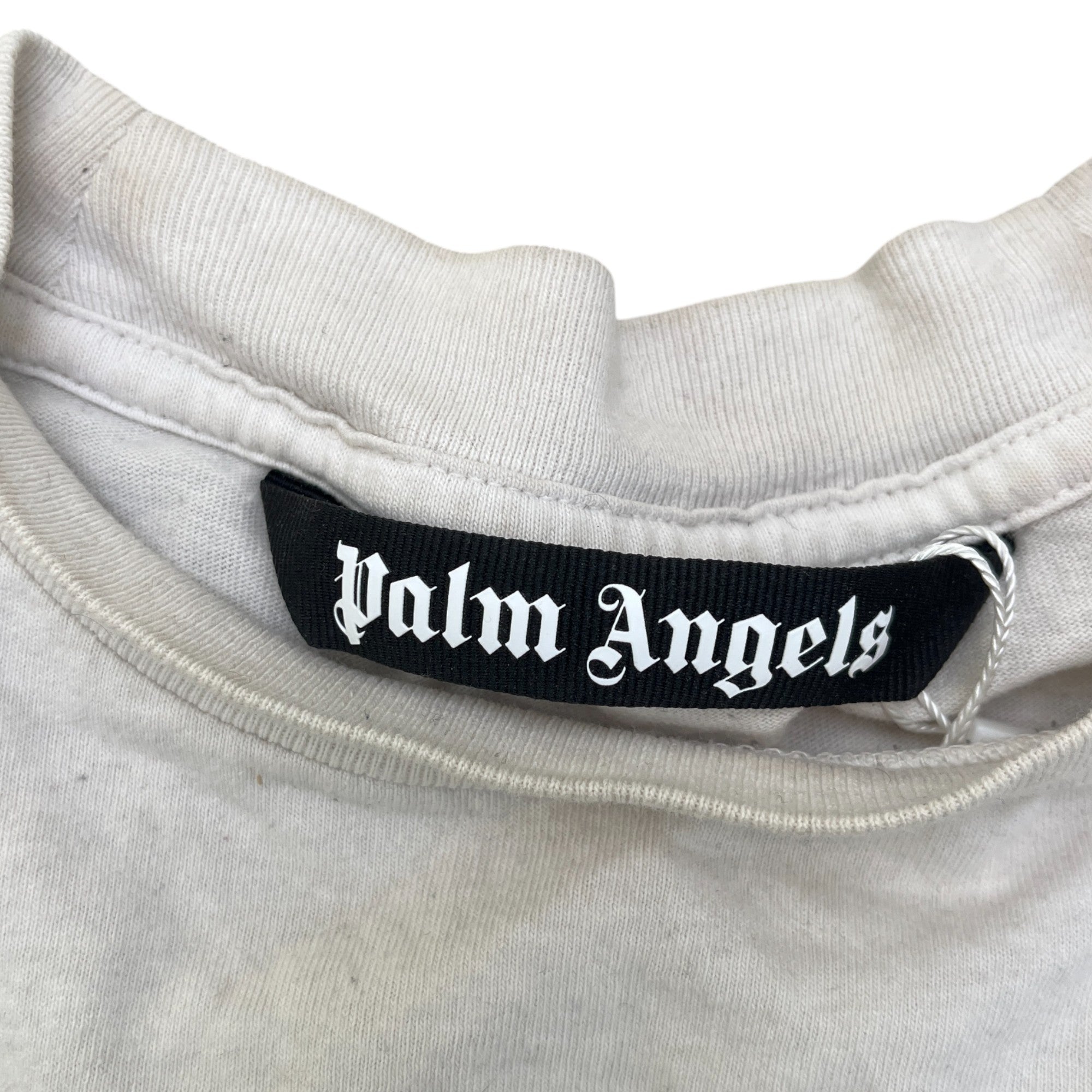 Men's Spray Logo Print T-Shirt White Size S