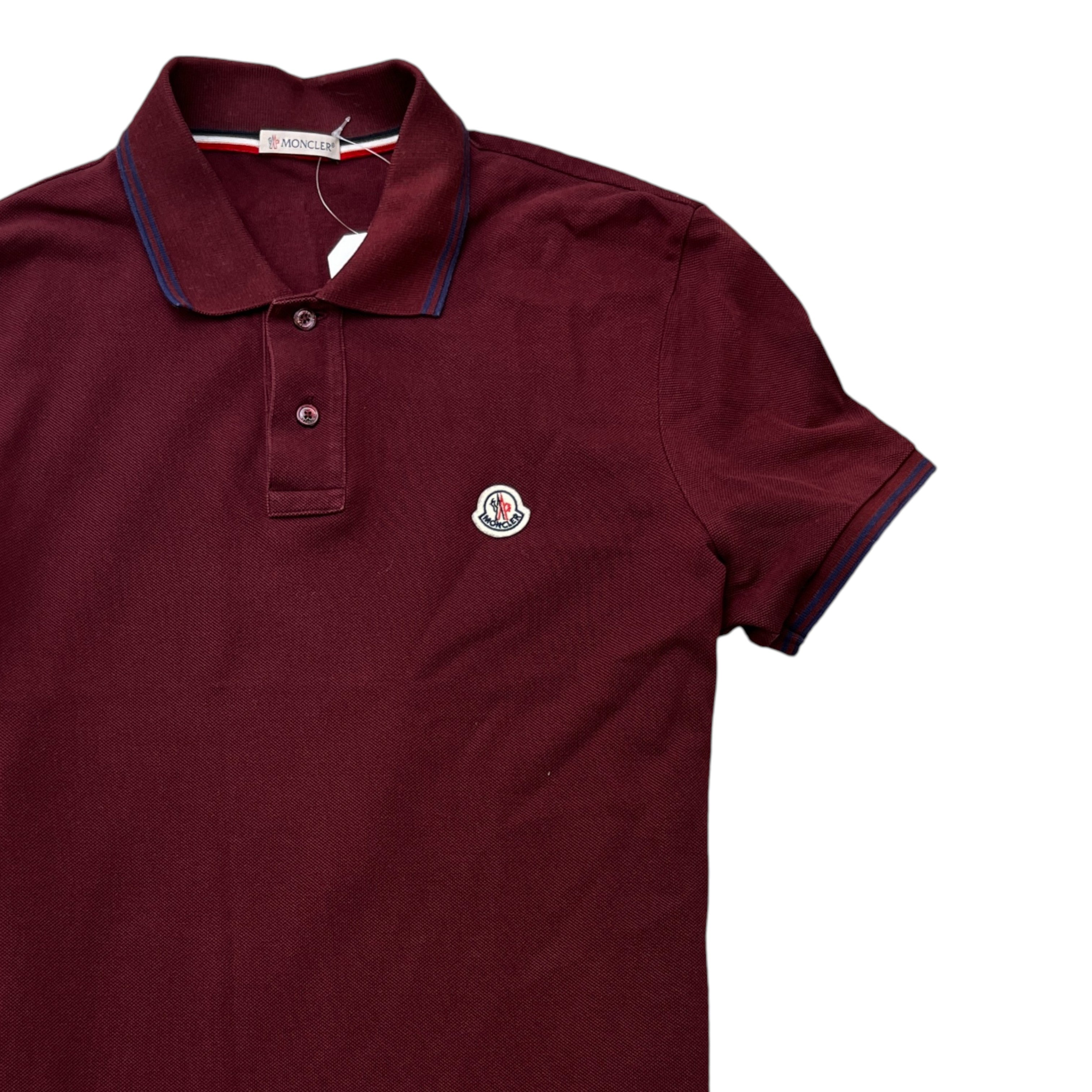 Men's Maglia Polo Shirt Burgundy Size S