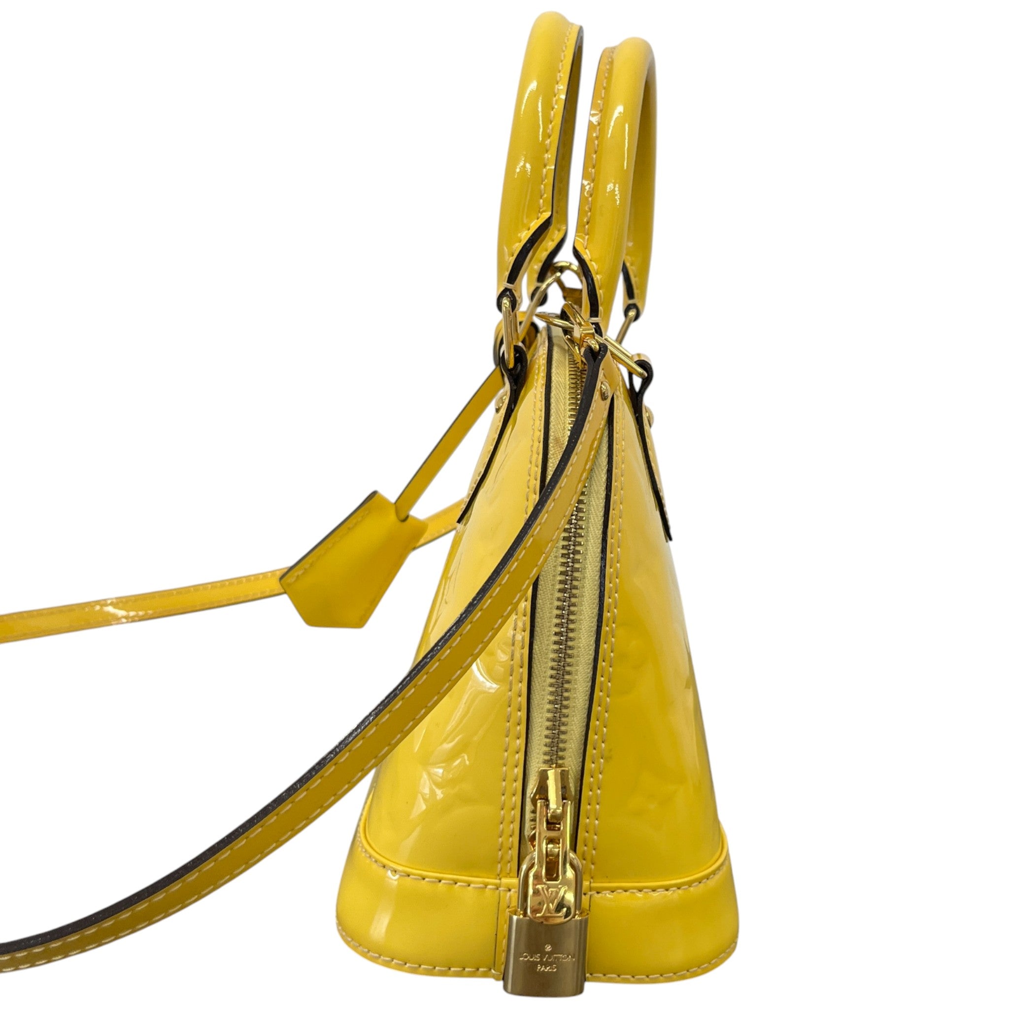 Women's Vernis Leather Alma Bb Bag Yellow