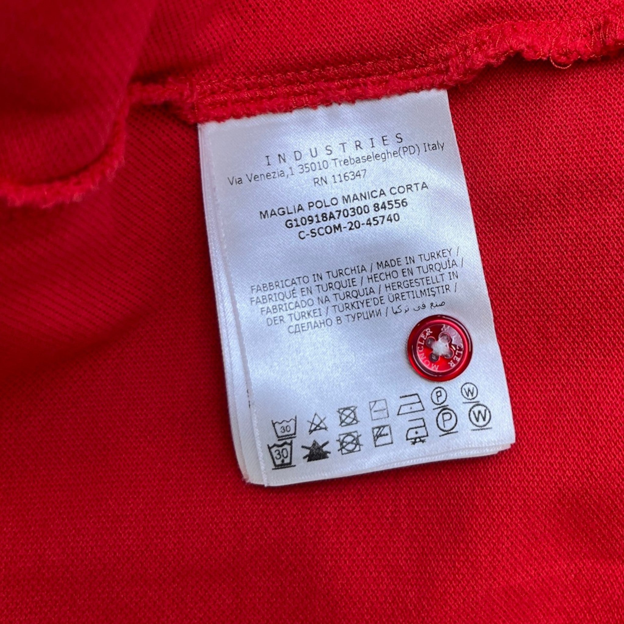 Men's Maglia Polo Shirt Red Size L