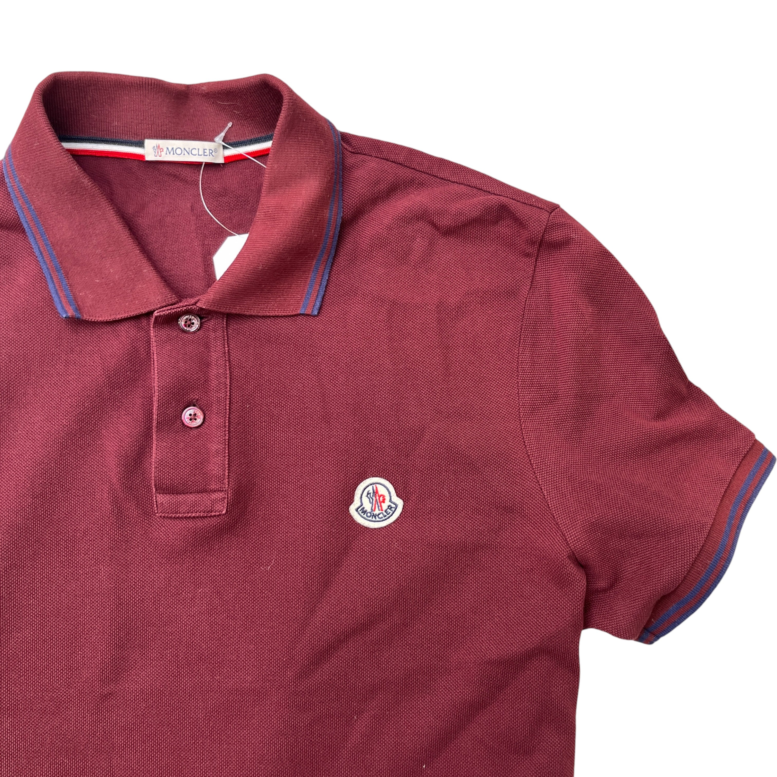 Men's Maglia Polo Shirt Burgundy Size S