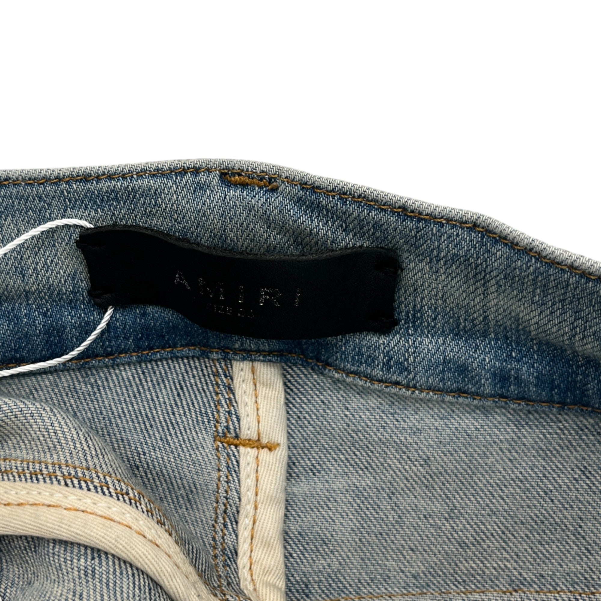 Men's Mx1 Distressed Flannel Jeans Blue Size Waist 36"