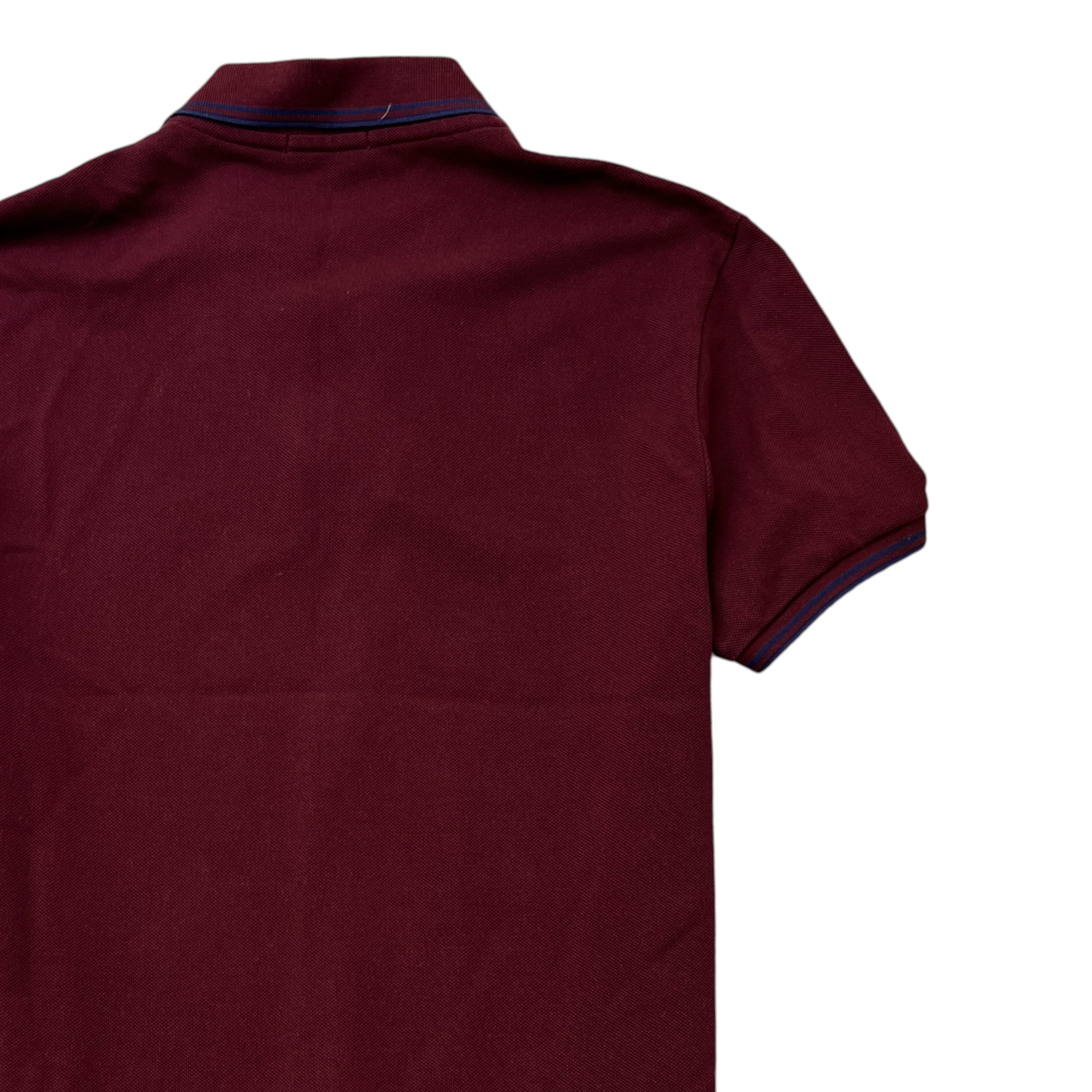 Men's Maglia Polo Shirt Burgundy Size S