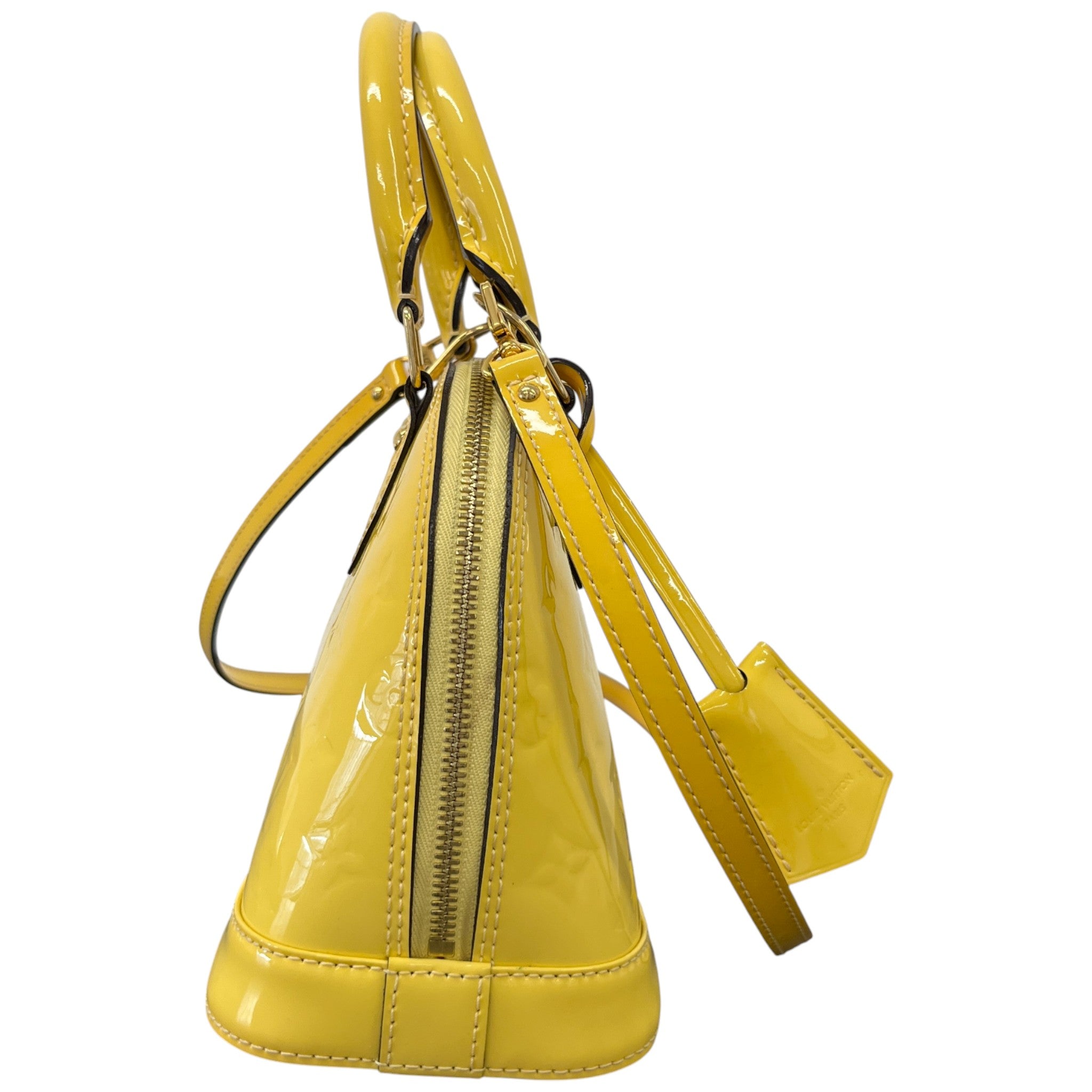 Women's Vernis Leather Alma Bb Bag Yellow