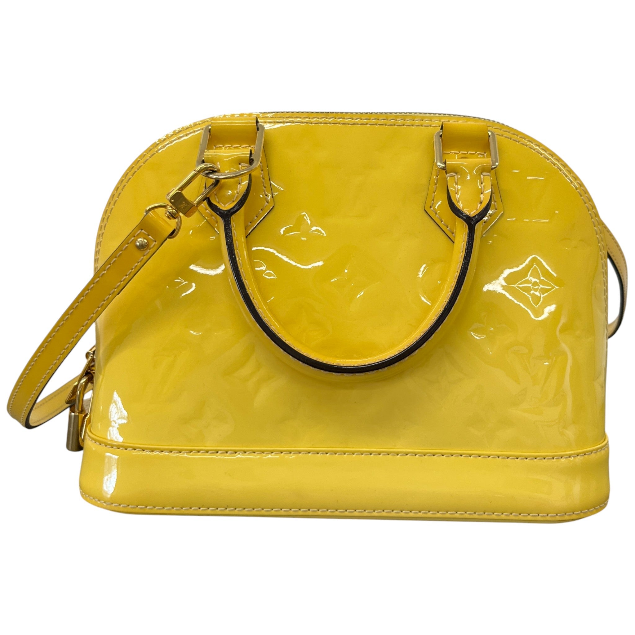 Women's Vernis Leather Alma Bb Bag Yellow
